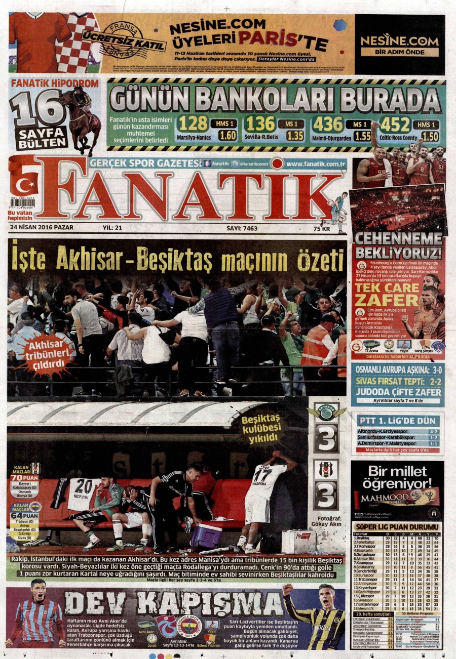 24 Nisan 2016 gazete manşetleri - 636