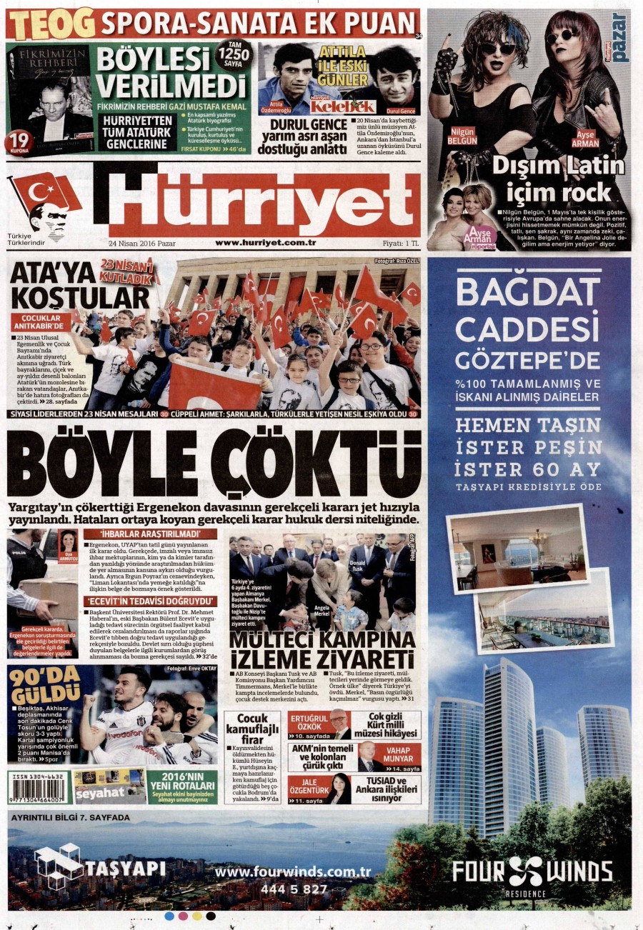 24 Nisan 2016 gazete manşetleri - 610