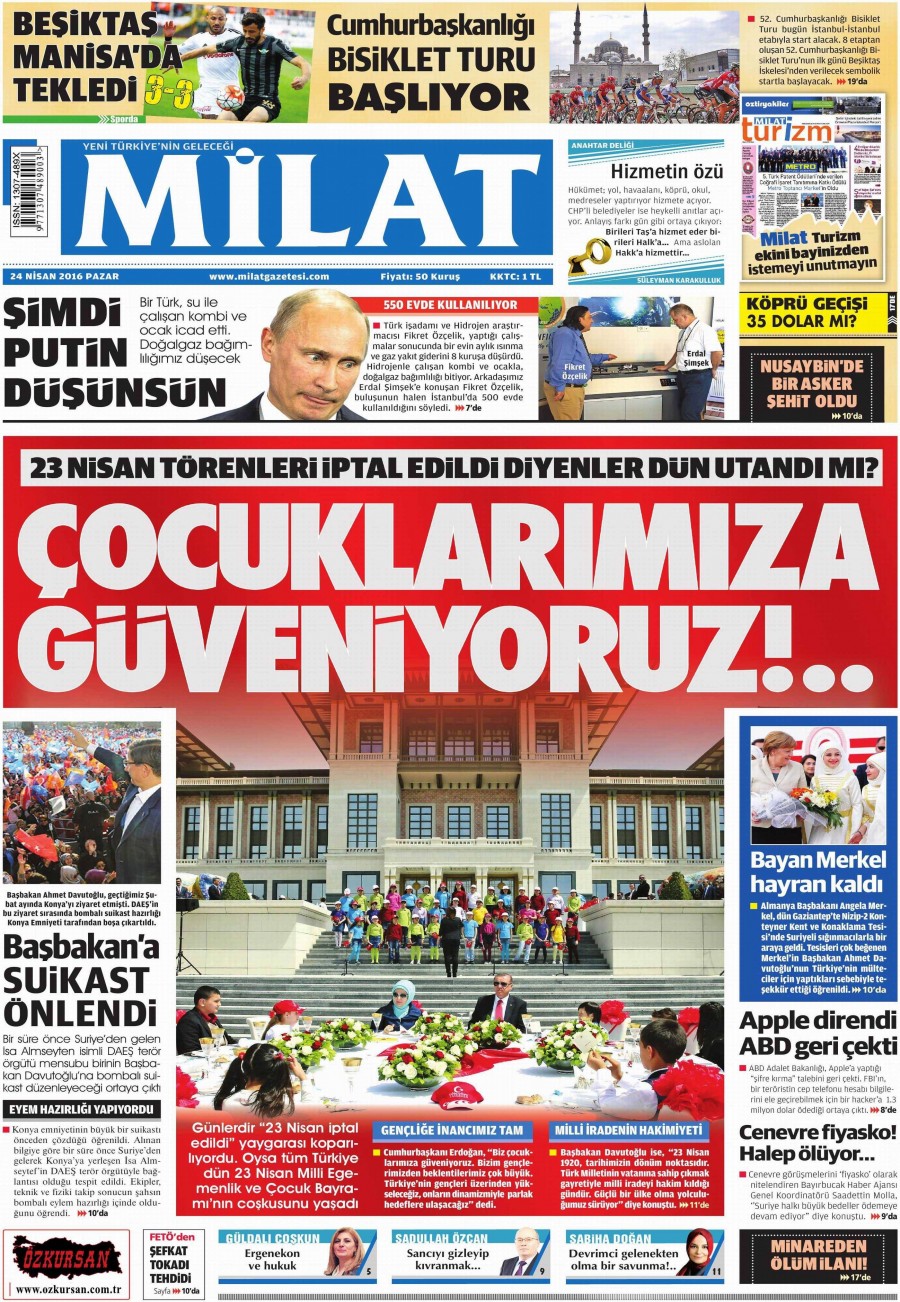 24 Nisan 2016 gazete manşetleri - 843