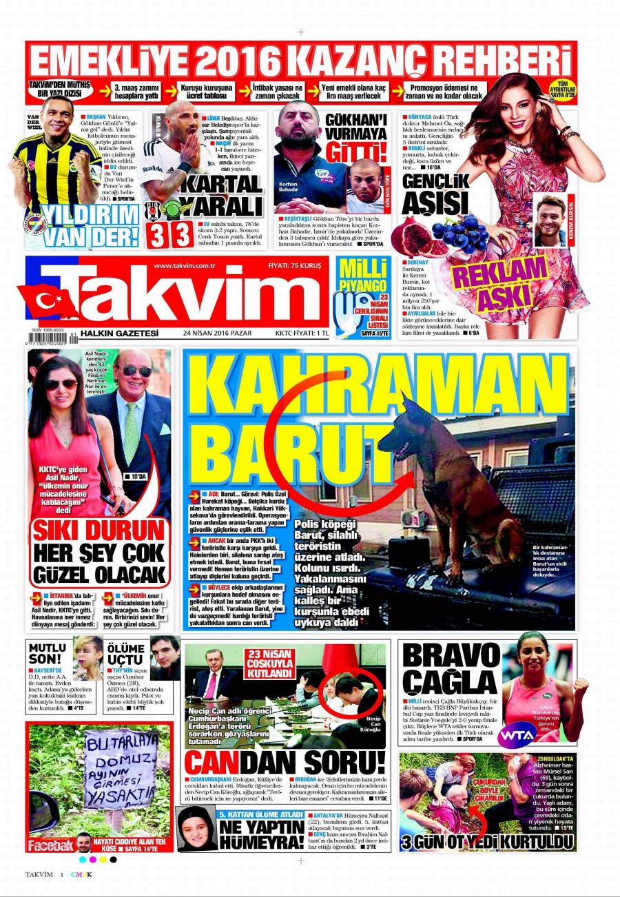 24 Nisan 2016 gazete manşetleri - 640
