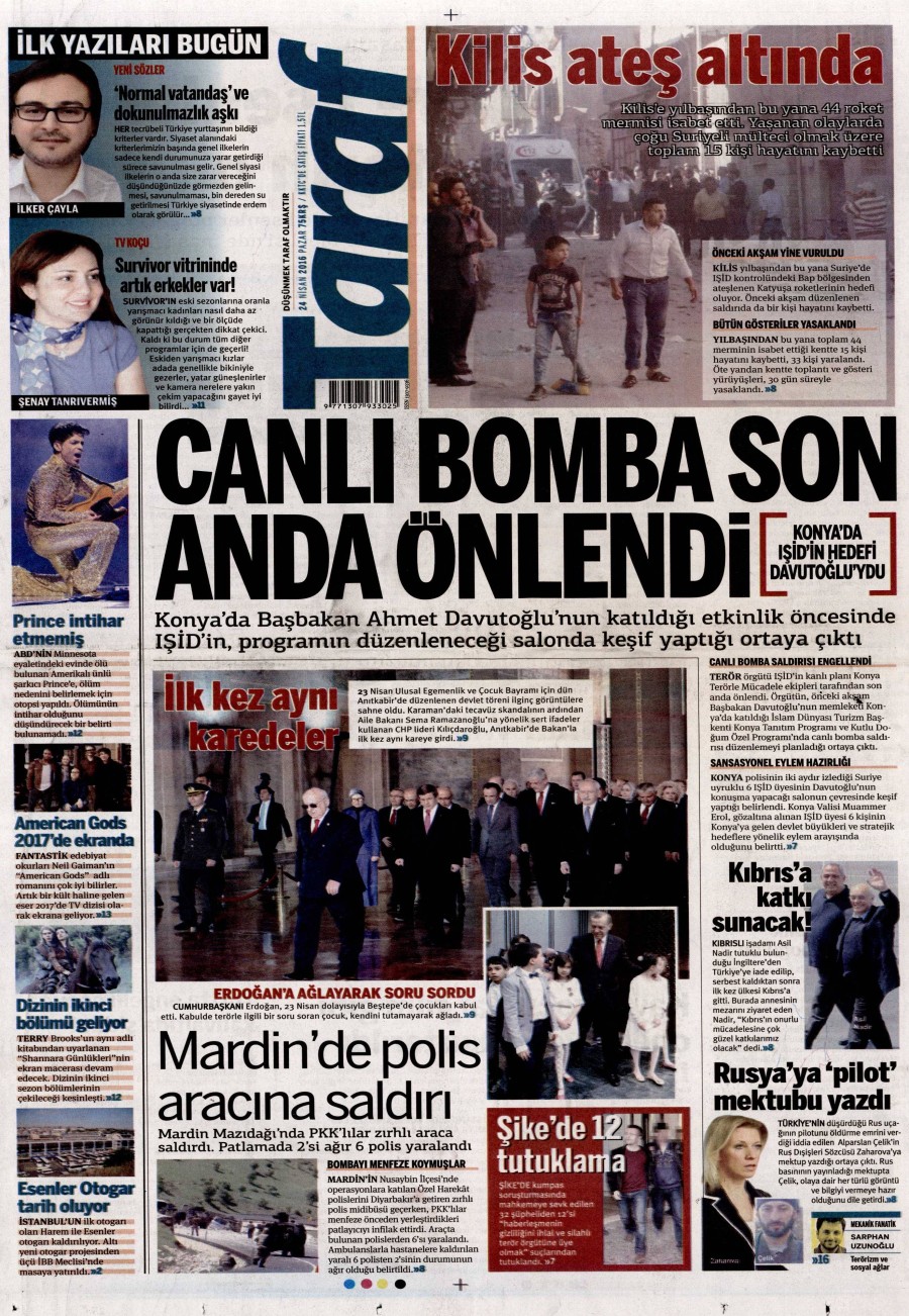24 Nisan 2016 gazete manşetleri - 644