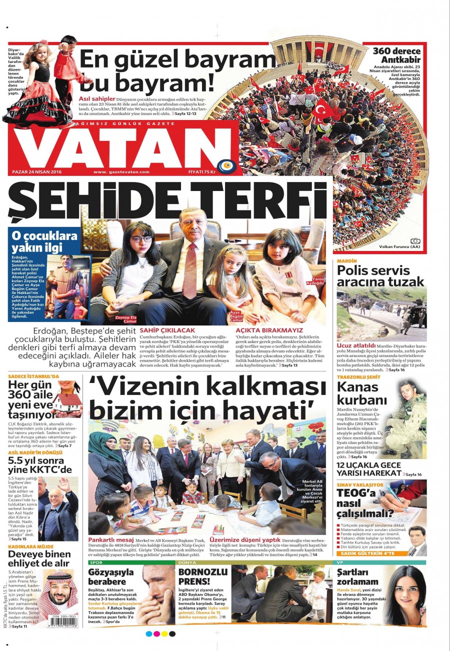 24 Nisan 2016 gazete manşetleri - 846