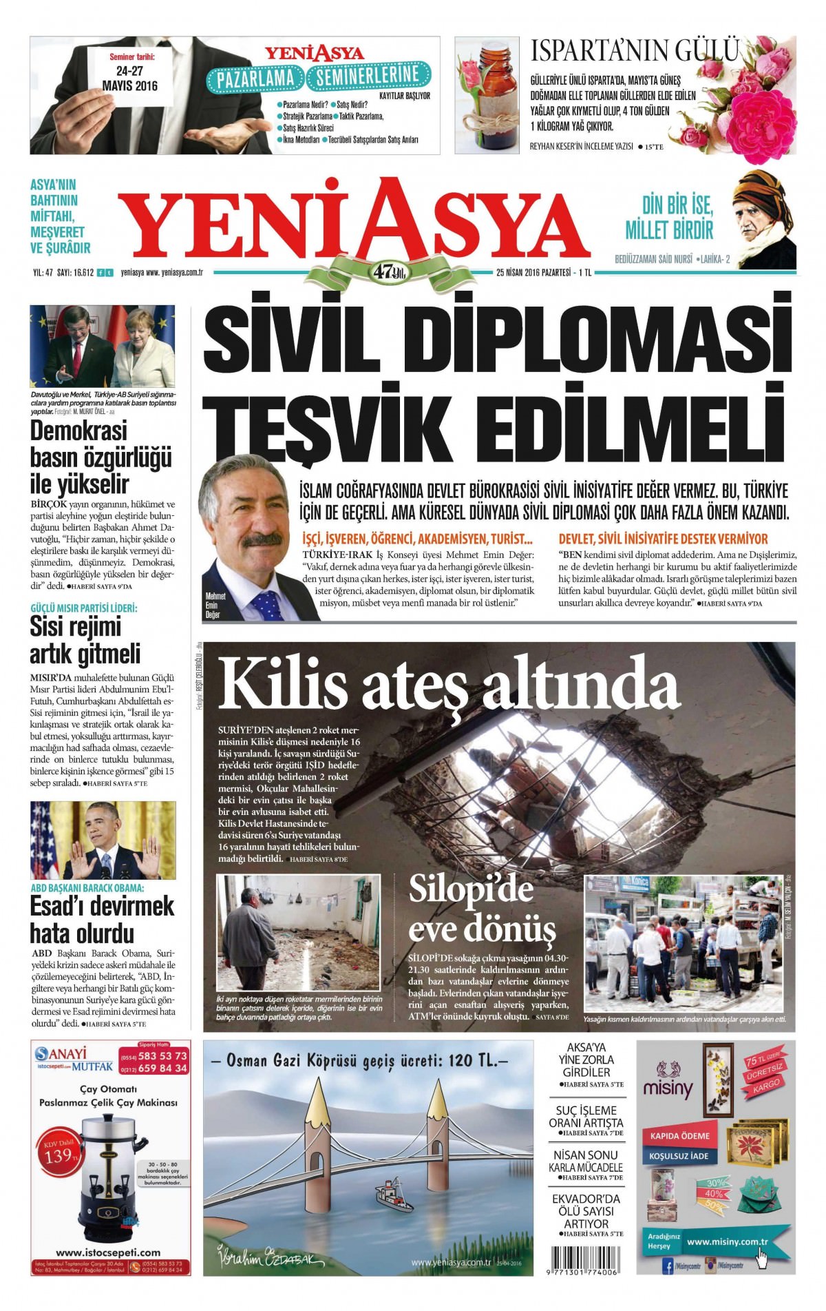 25 Nisan 2016 gazete manşetleri - 808