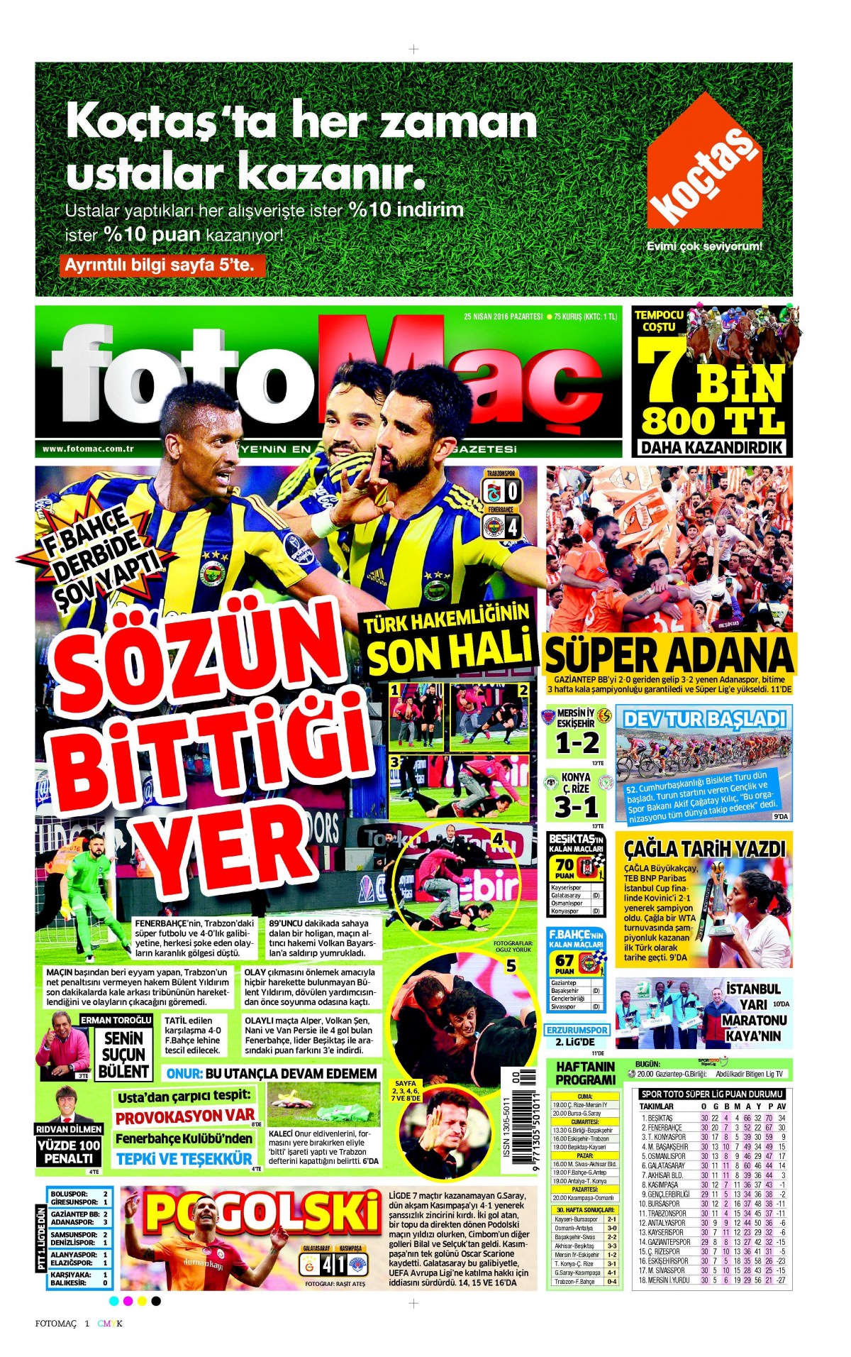 25 Nisan 2016 gazete manşetleri - 843