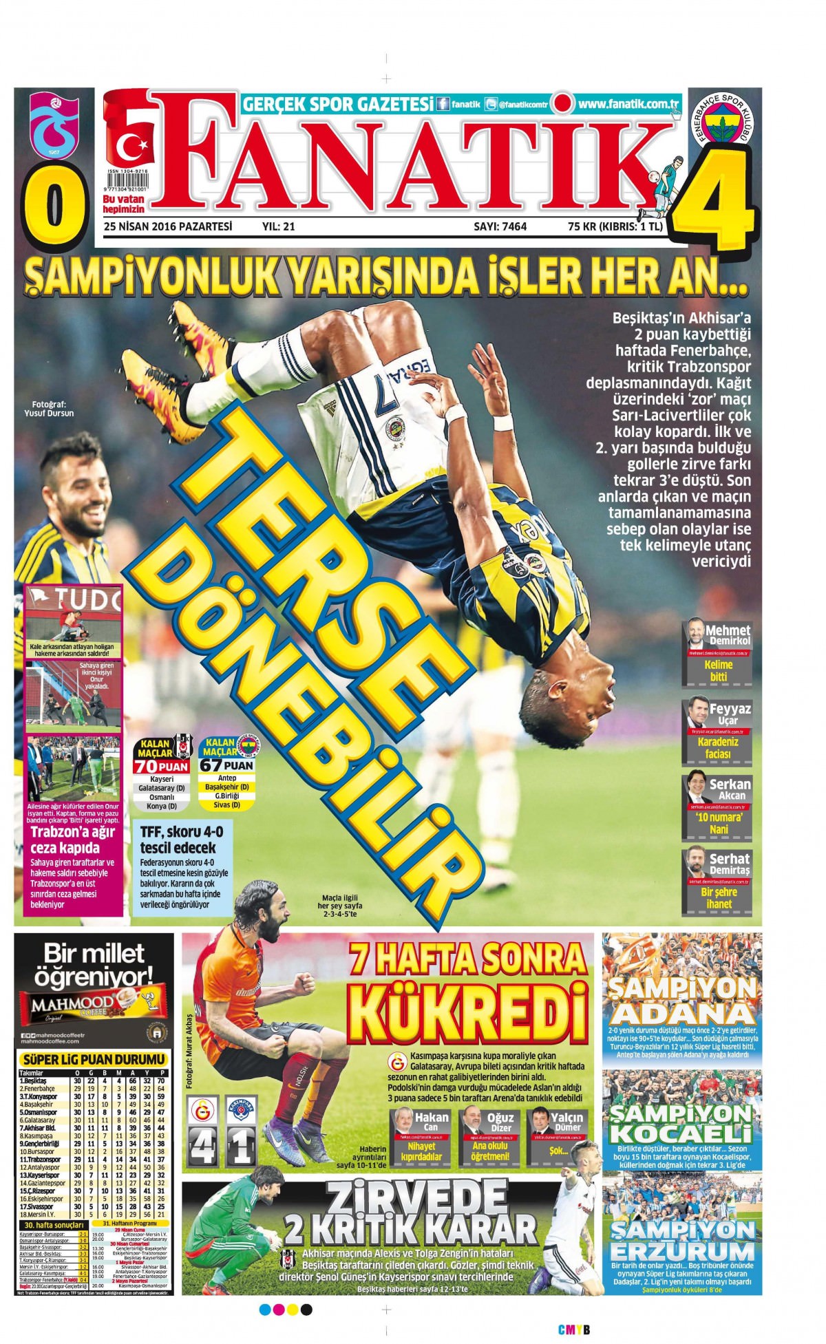 25 Nisan 2016 gazete manşetleri - 879