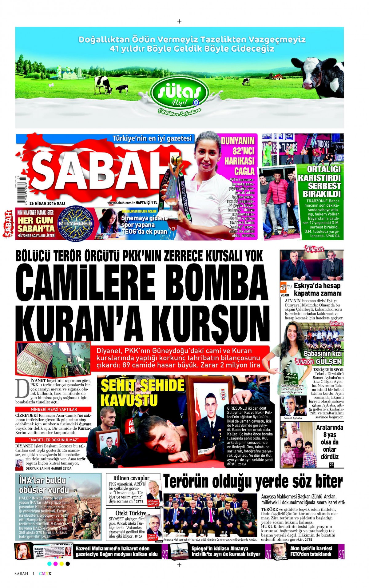 26 Nisan 2016 gazete manşetleri - 691