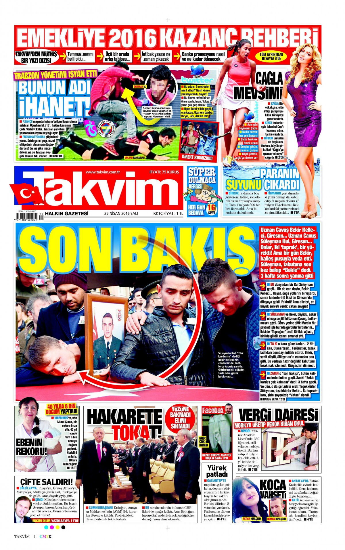 26 Nisan 2016 gazete manşetleri - 923