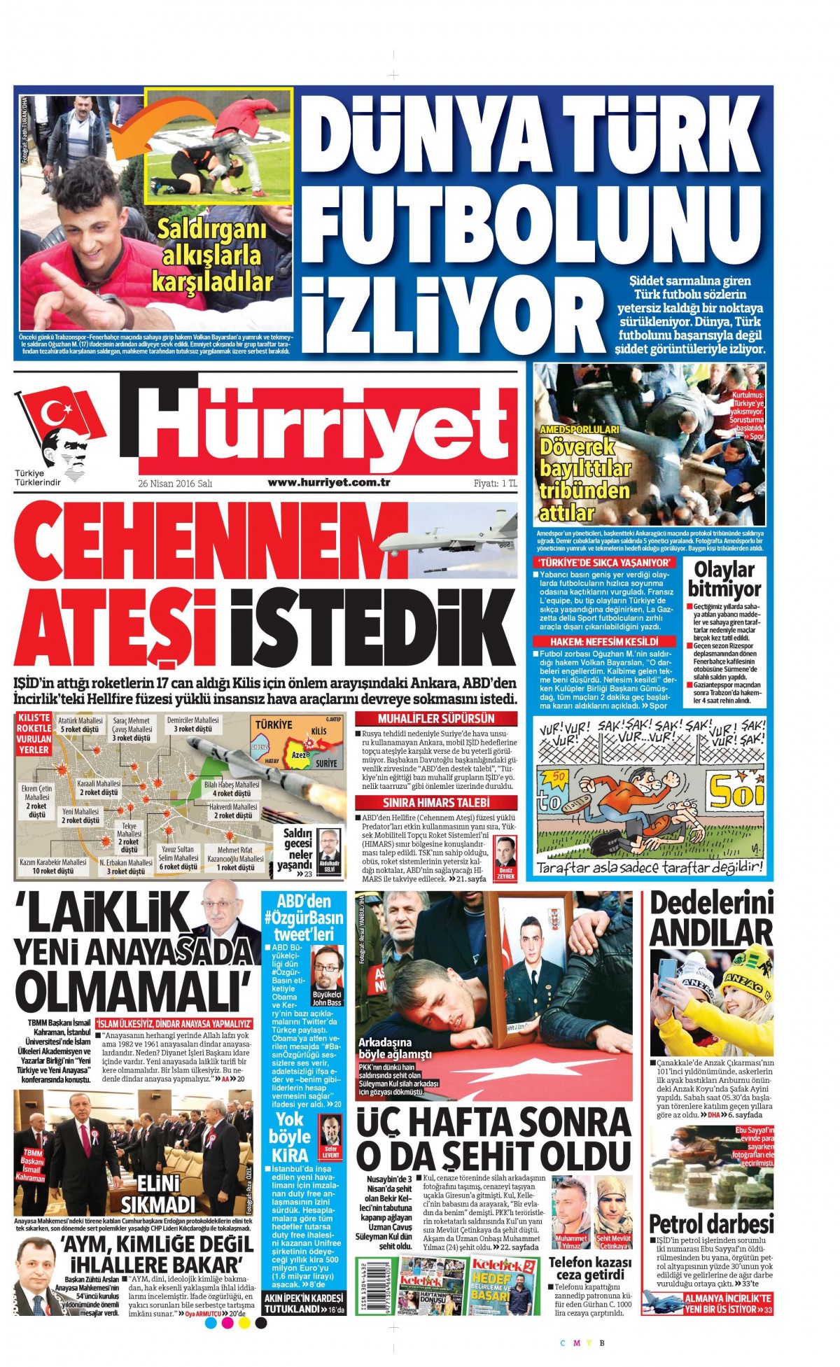 26 Nisan 2016 gazete manşetleri - 515