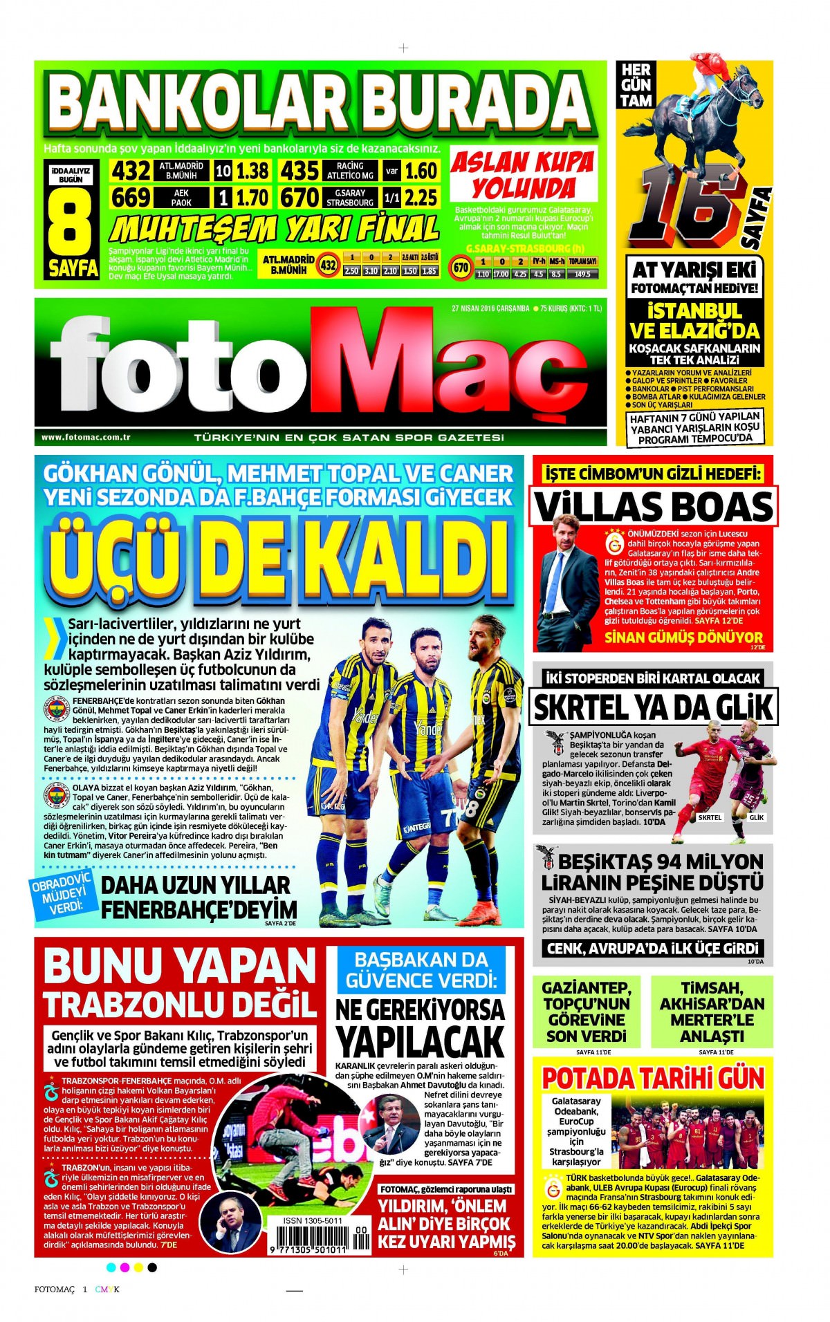 27 Nisan 2016 gazete manşetleri - 13