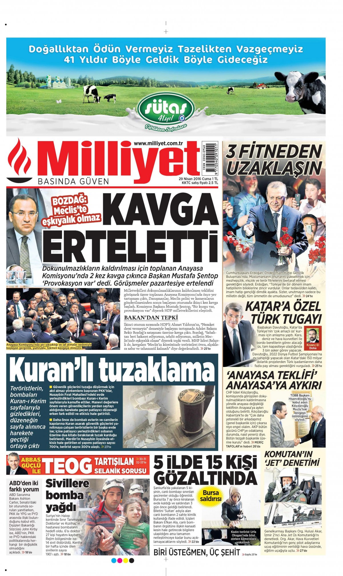 29 Nisan 2016 gazete manşetleri - 635