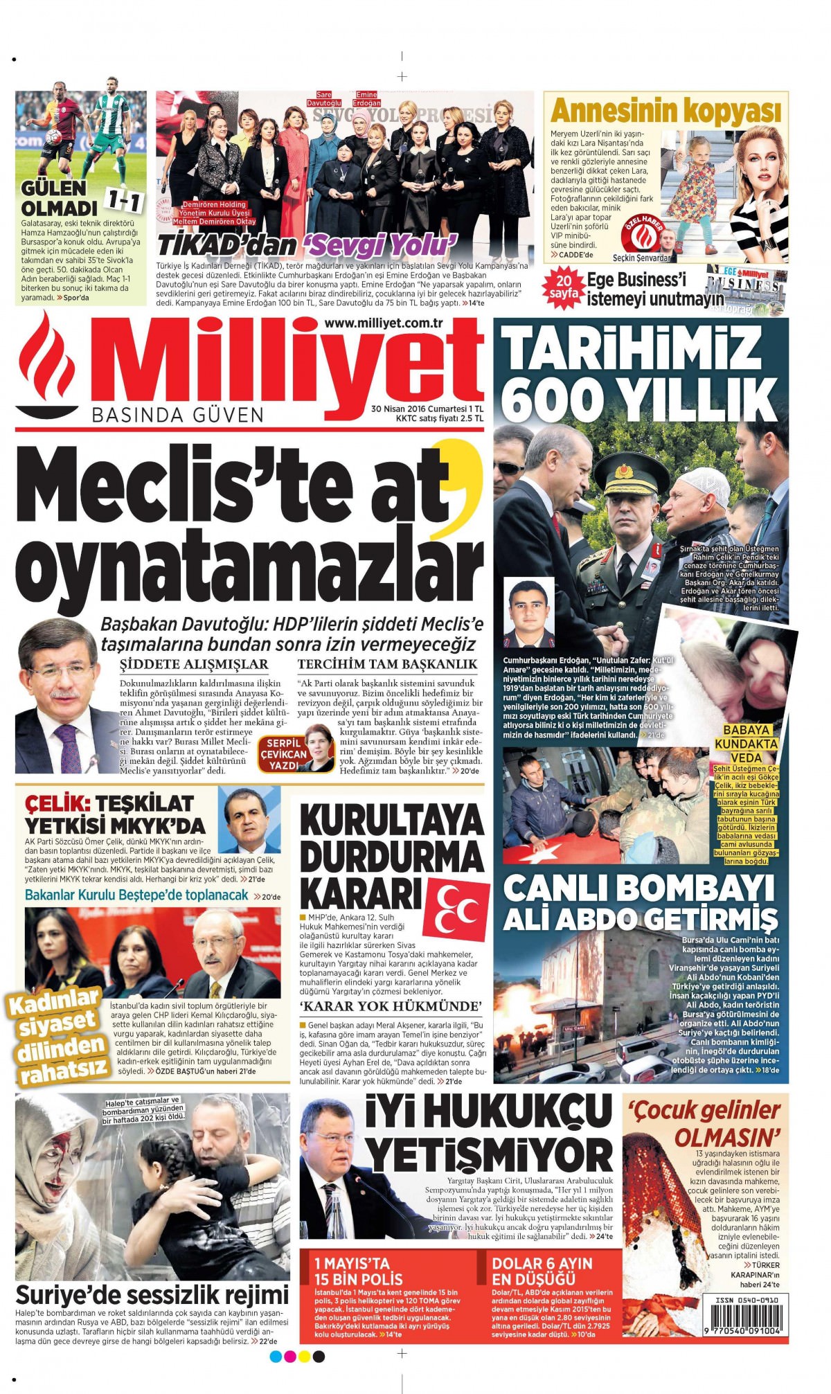 30 Nisan 2016 gazete manşetleri - 651