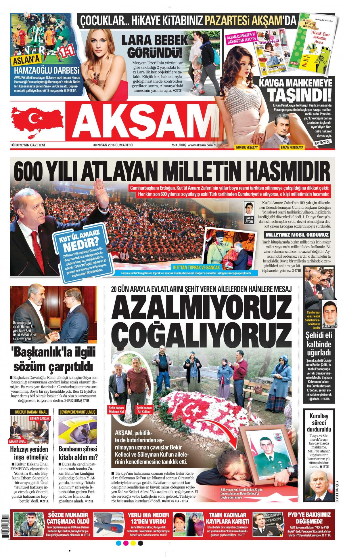 30 Nisan 2016 gazete manşetleri - 548