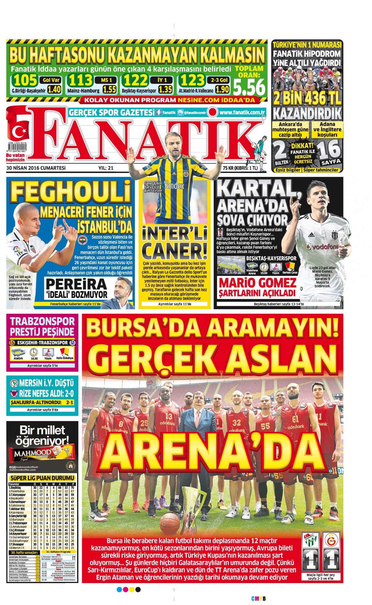 30 Nisan 2016 gazete manşetleri - 907