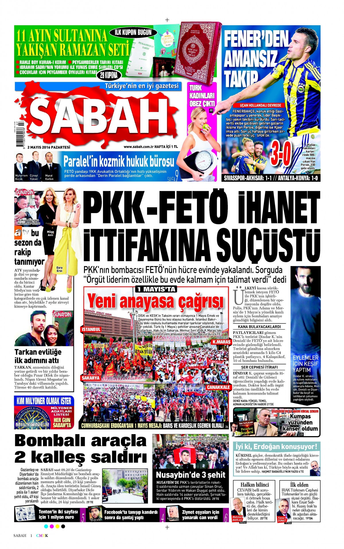 2 Mayıs 2016 gazete manşetleri - 671