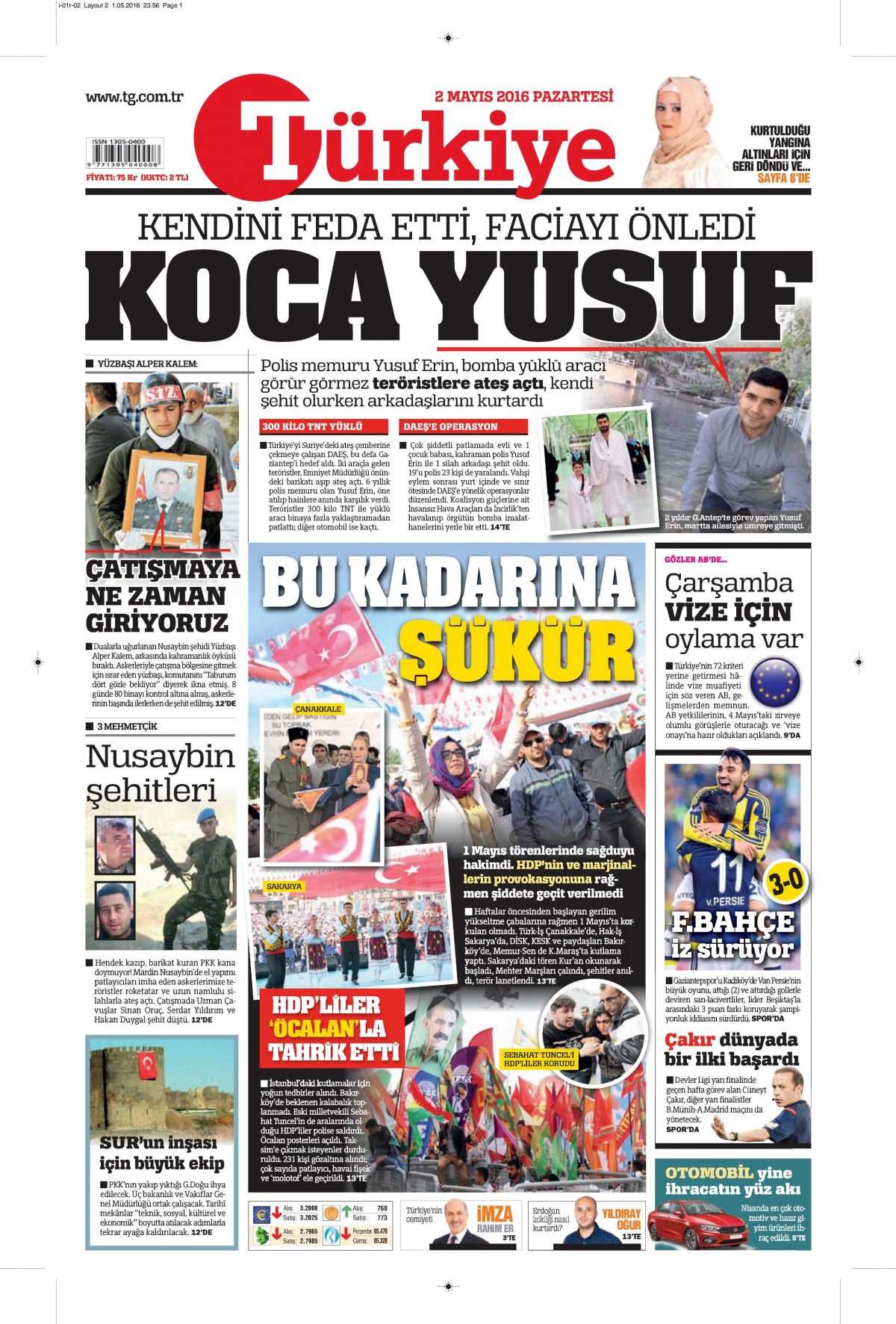 2 Mayıs 2016 gazete manşetleri - 799
