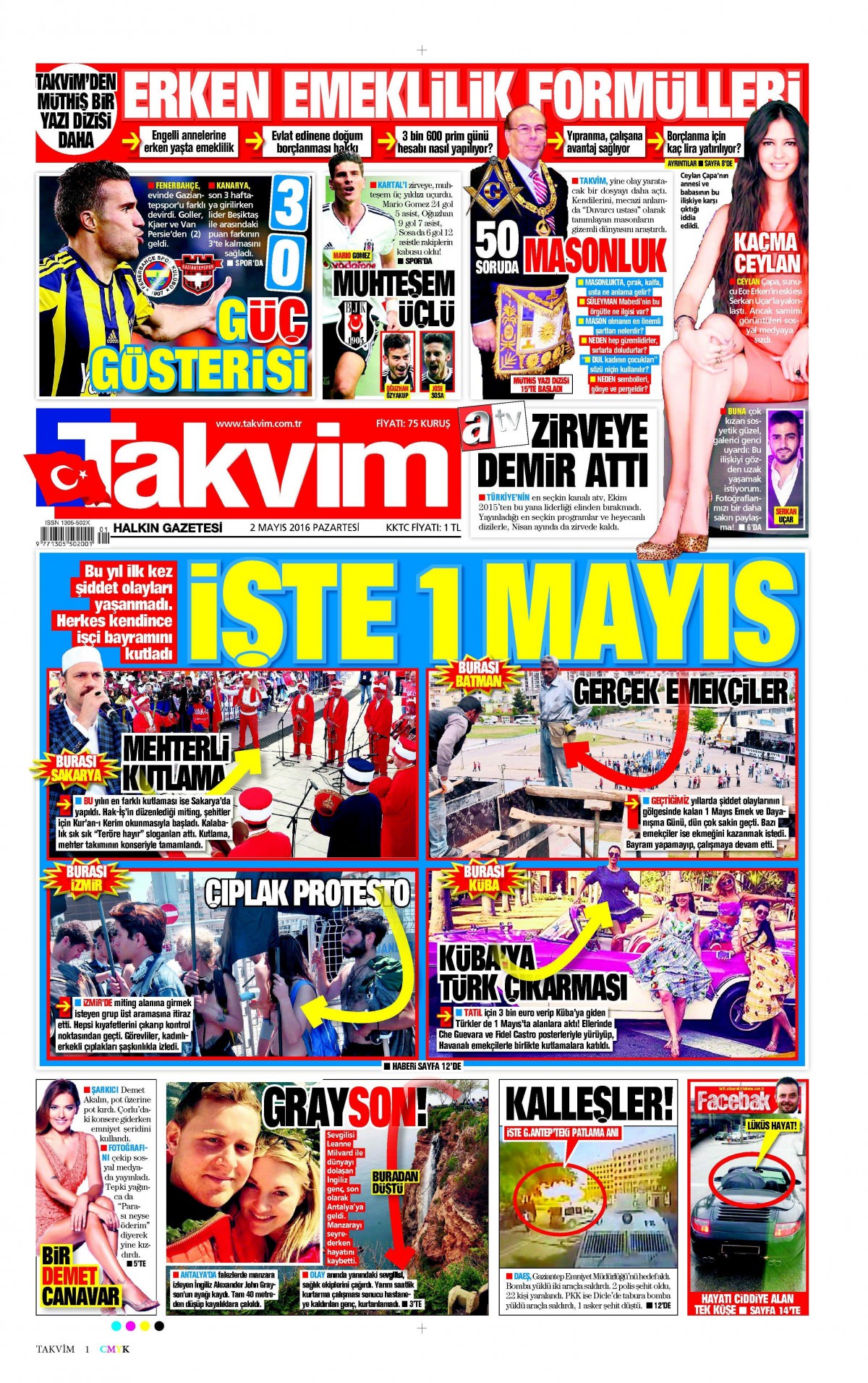 2 Mayıs 2016 gazete manşetleri - 557