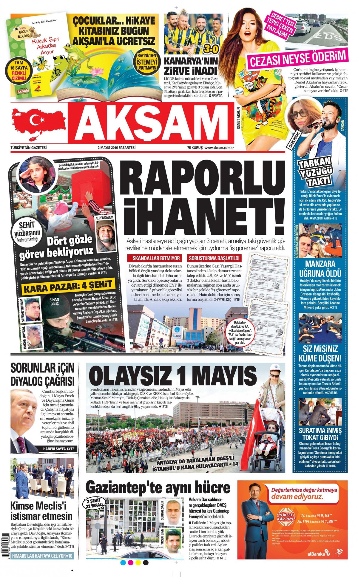 2 Mayıs 2016 gazete manşetleri - 536