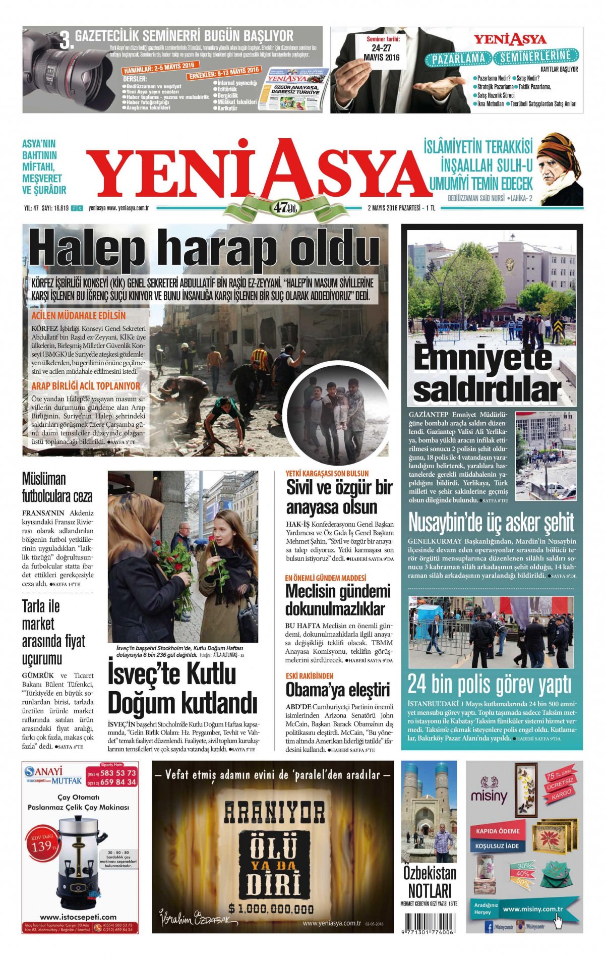 2 Mayıs 2016 gazete manşetleri - 771