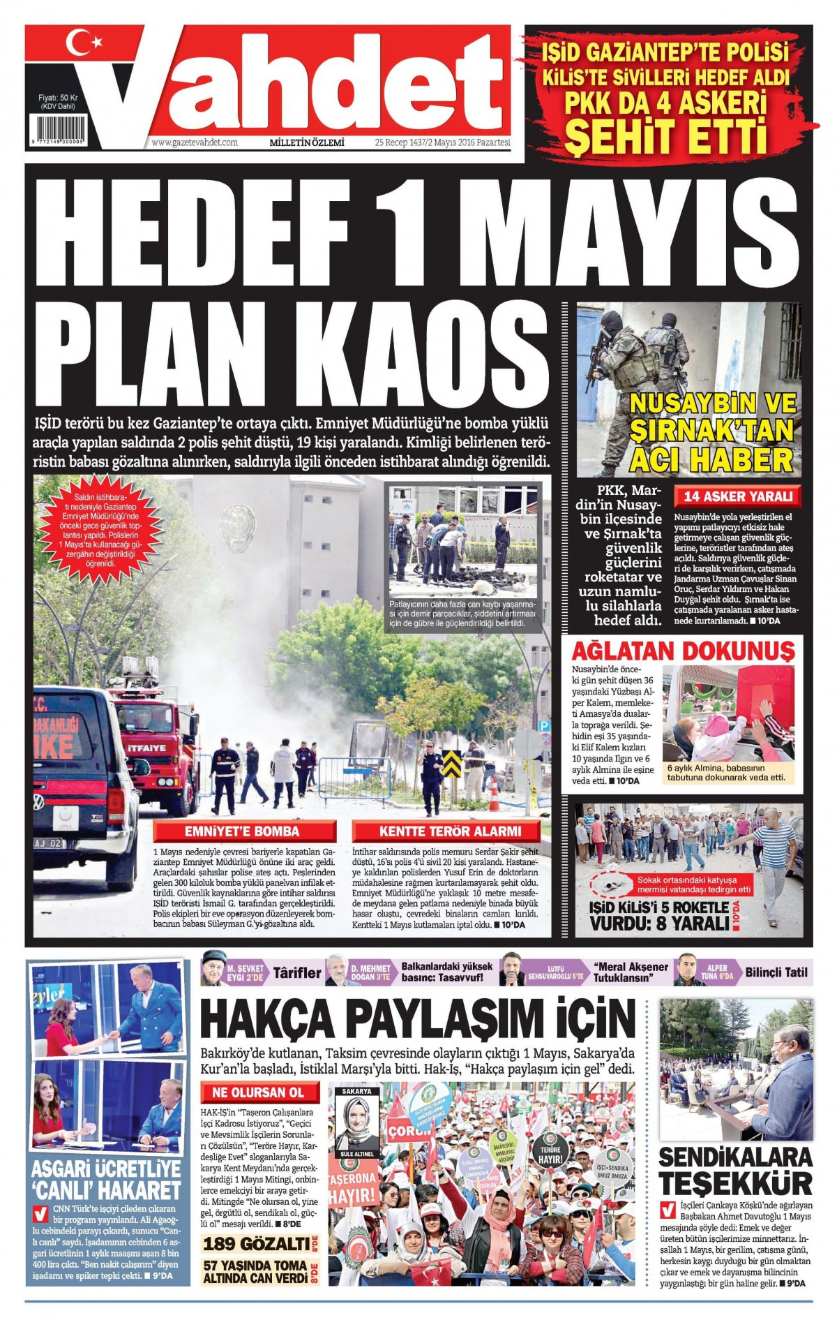 2 Mayıs 2016 gazete manşetleri - 622