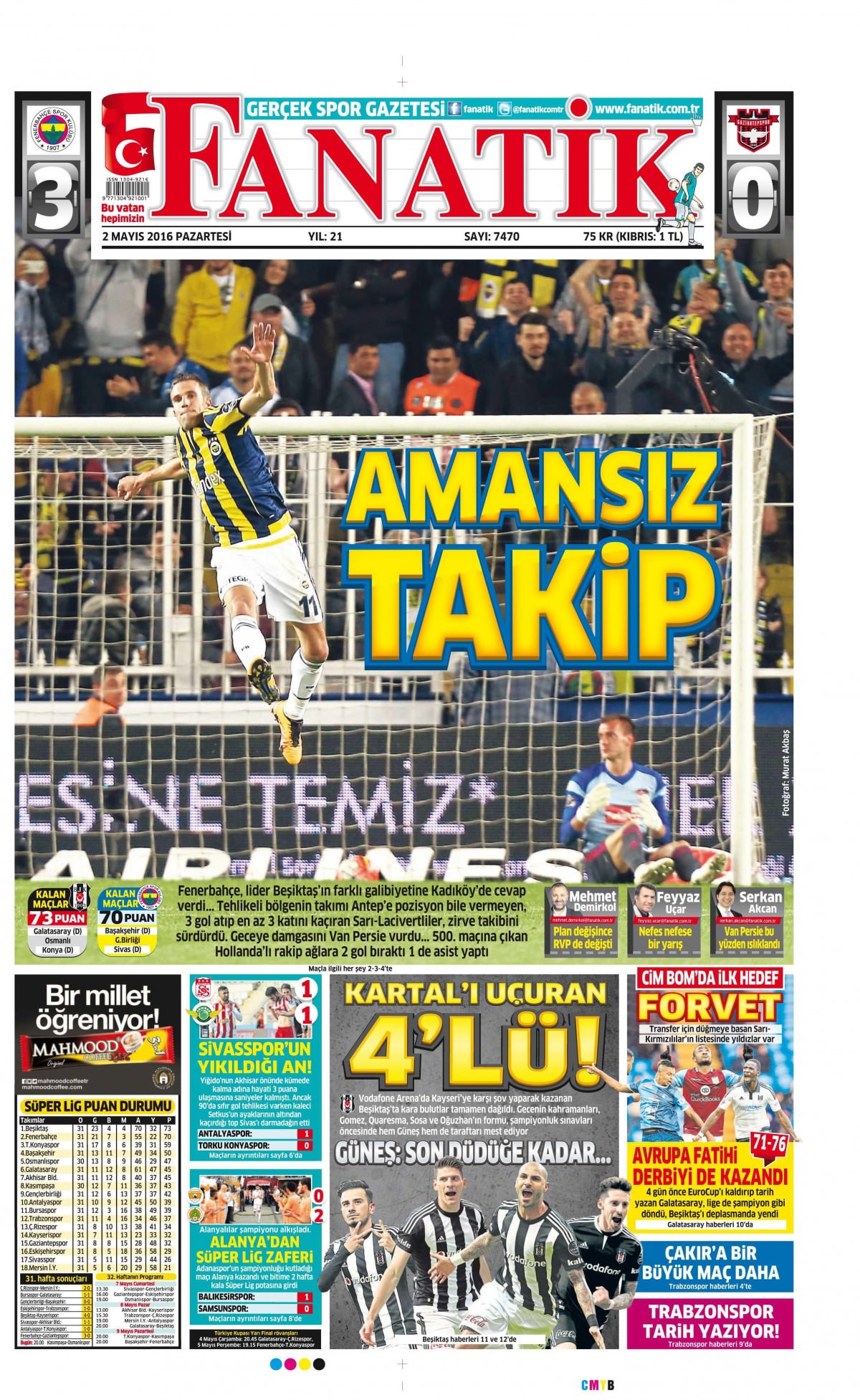 2 Mayıs 2016 gazete manşetleri - 857