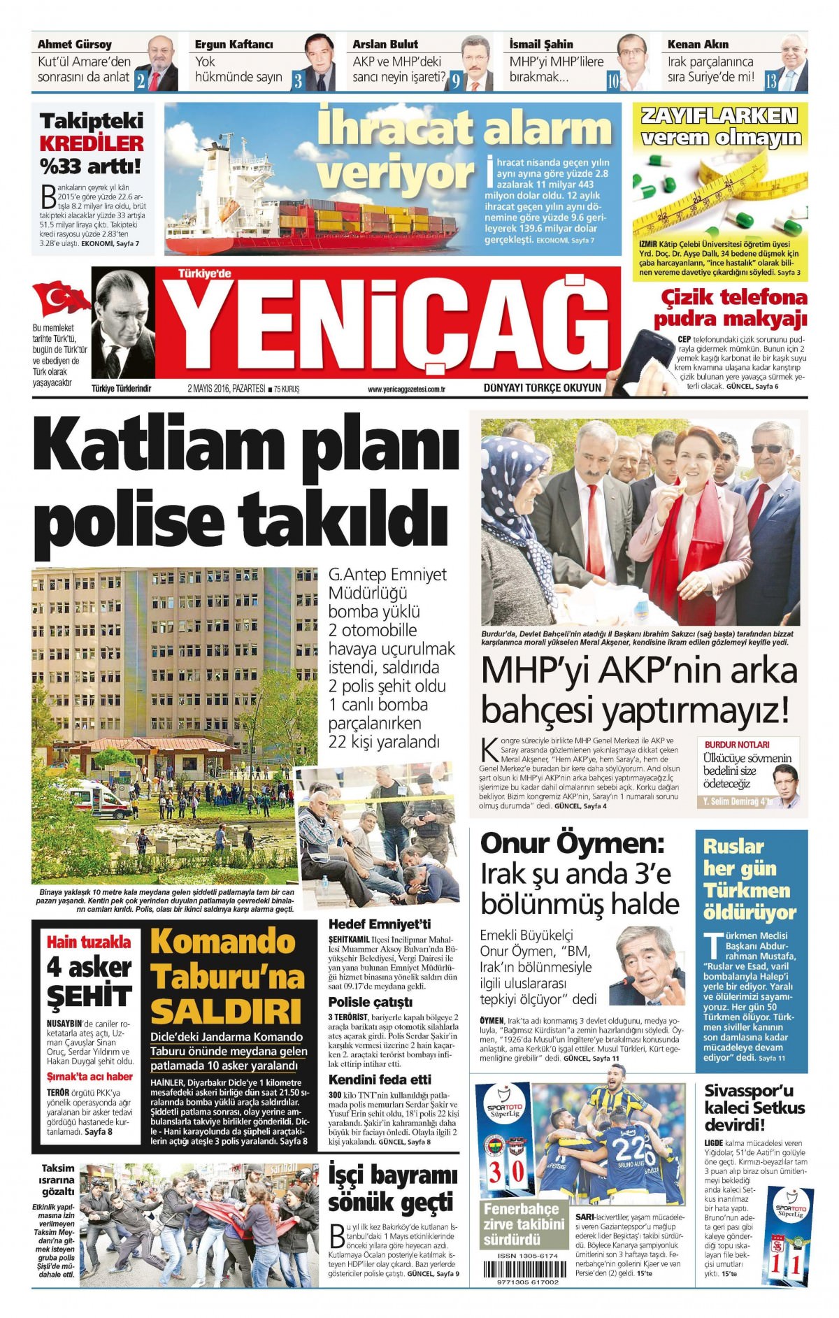 2 Mayıs 2016 gazete manşetleri - 675