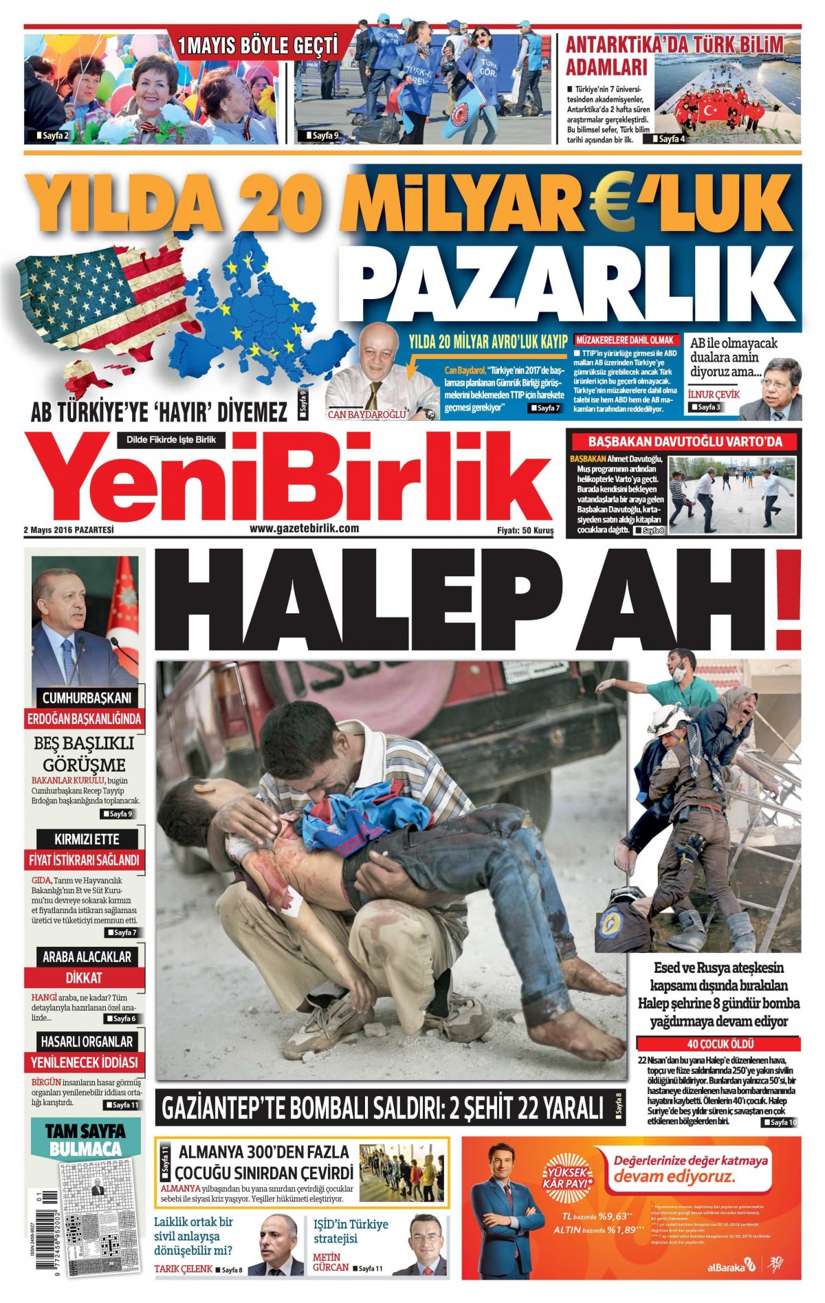 2 Mayıs 2016 gazete manşetleri - 842