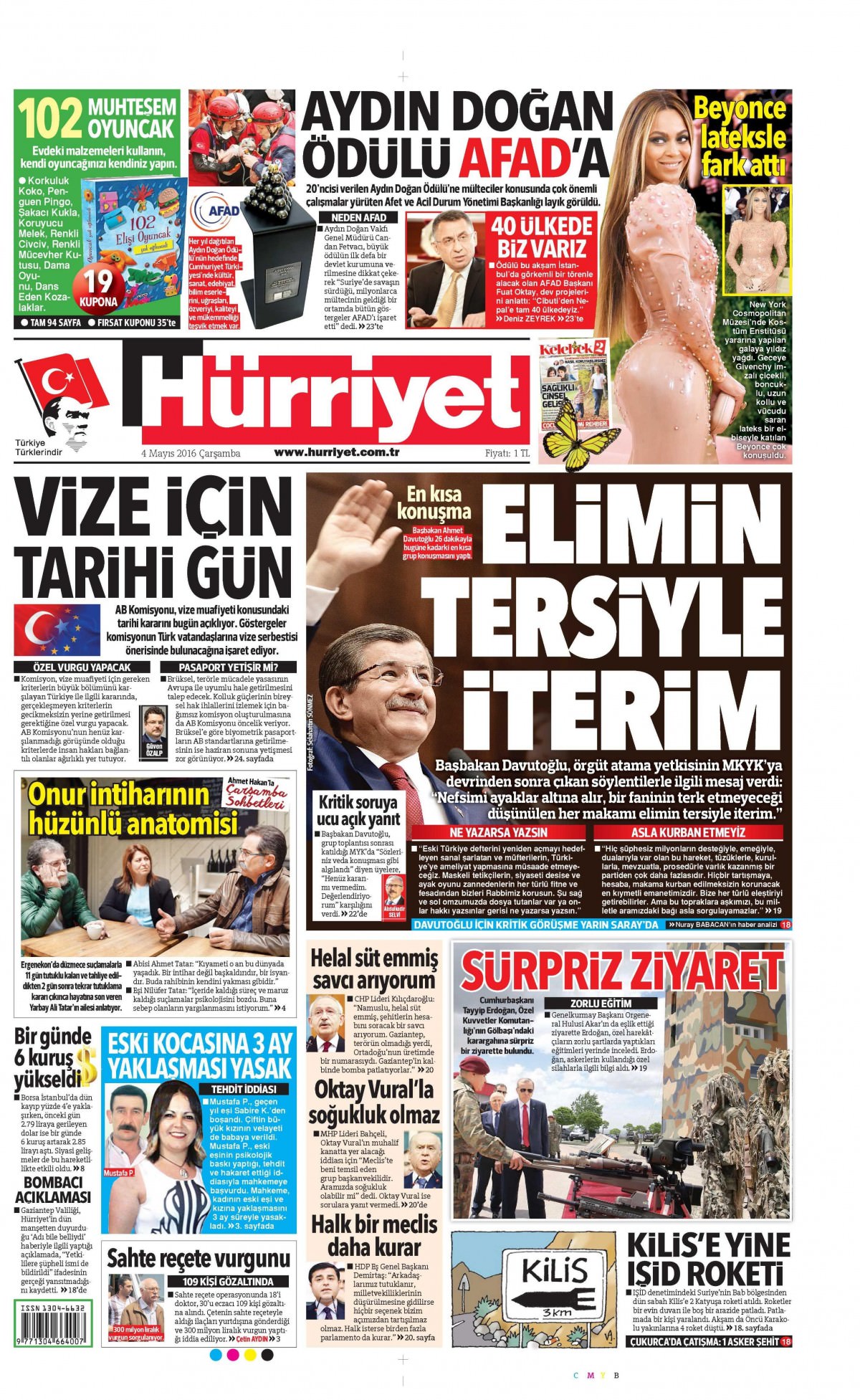 4 Mayıs 2016 gazete manşetleri - 635