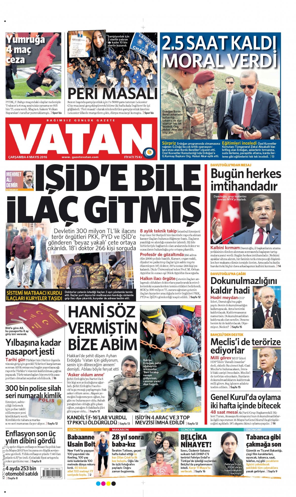 4 Mayıs 2016 gazete manşetleri - 777
