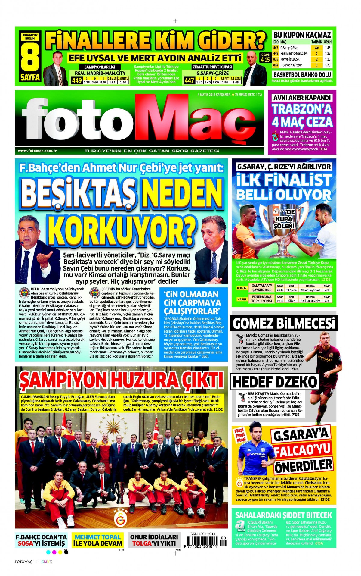 4 Mayıs 2016 gazete manşetleri - 589