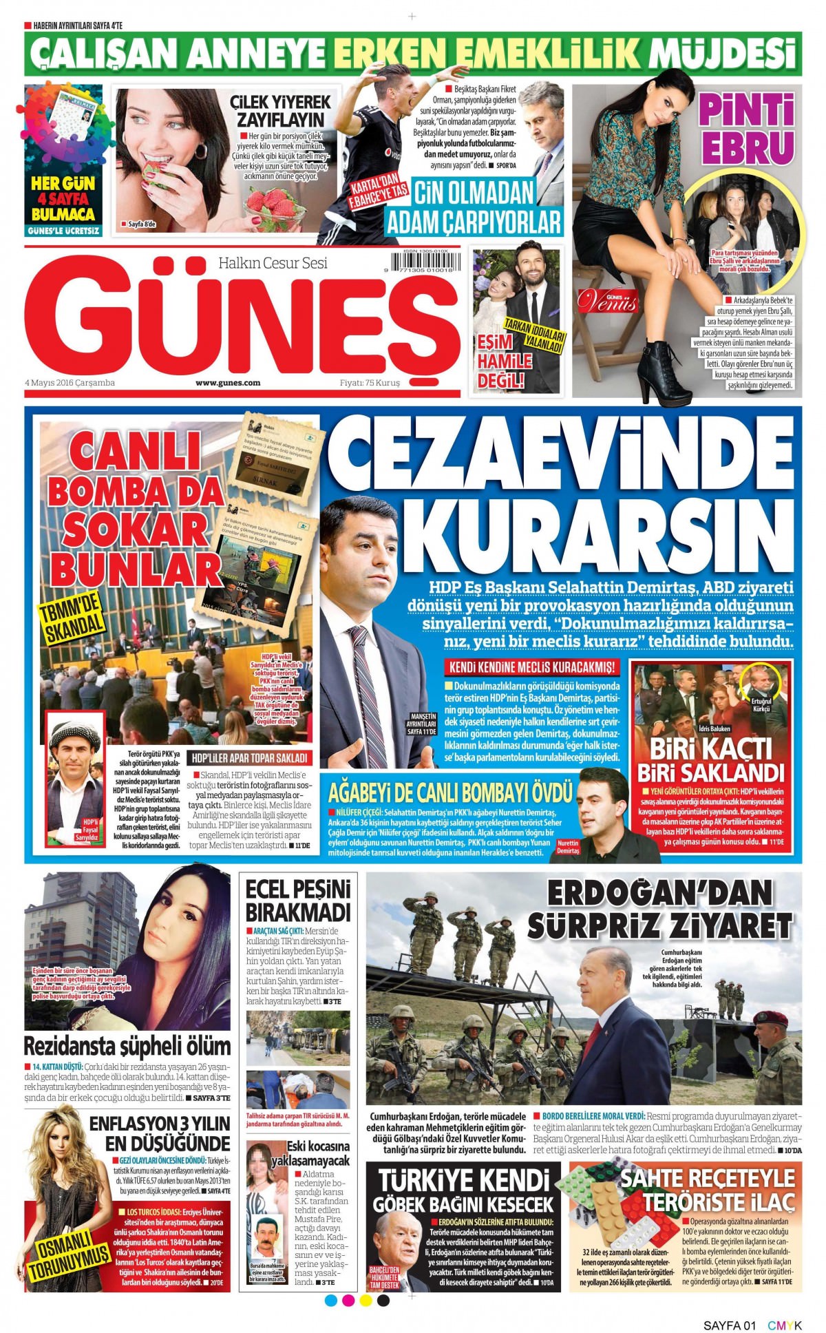 4 Mayıs 2016 gazete manşetleri - 615