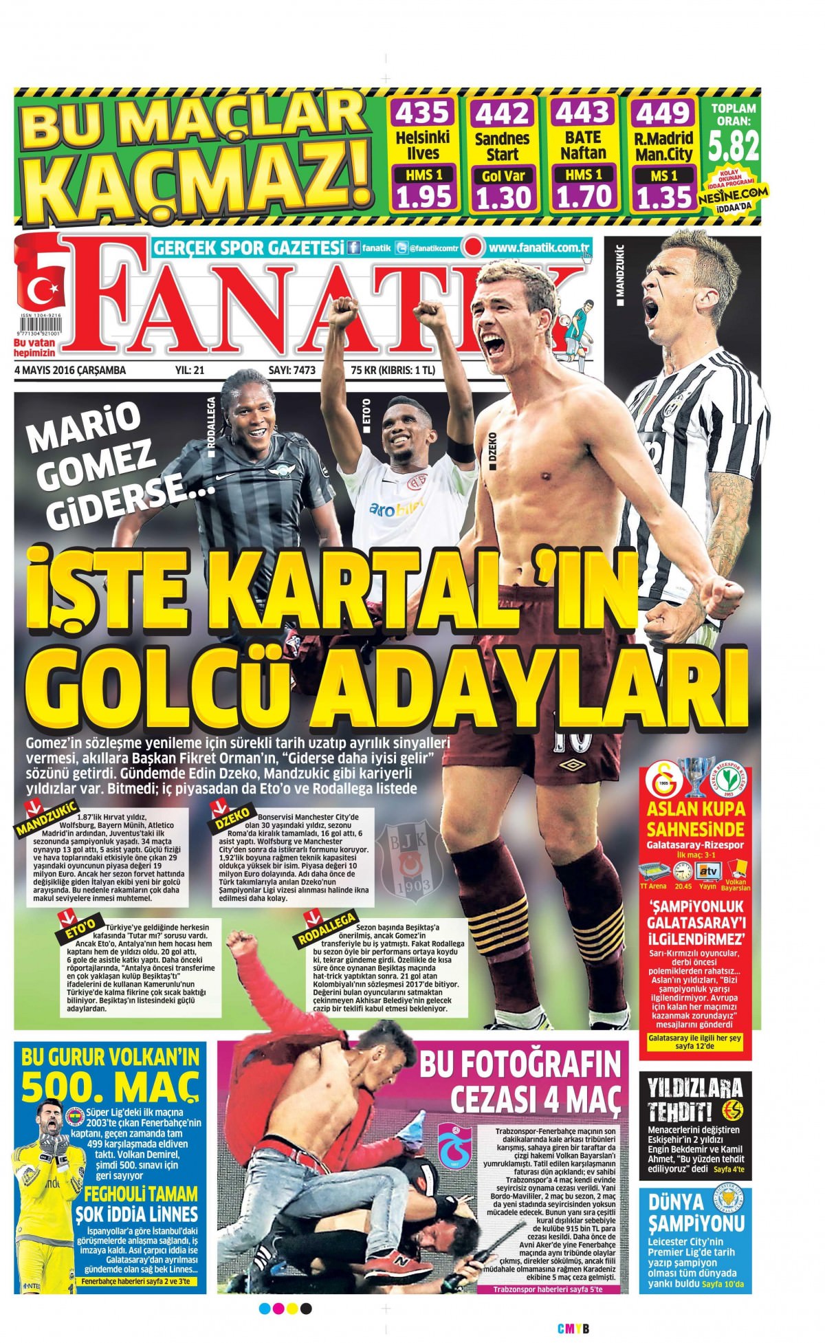 4 Mayıs 2016 gazete manşetleri - 810