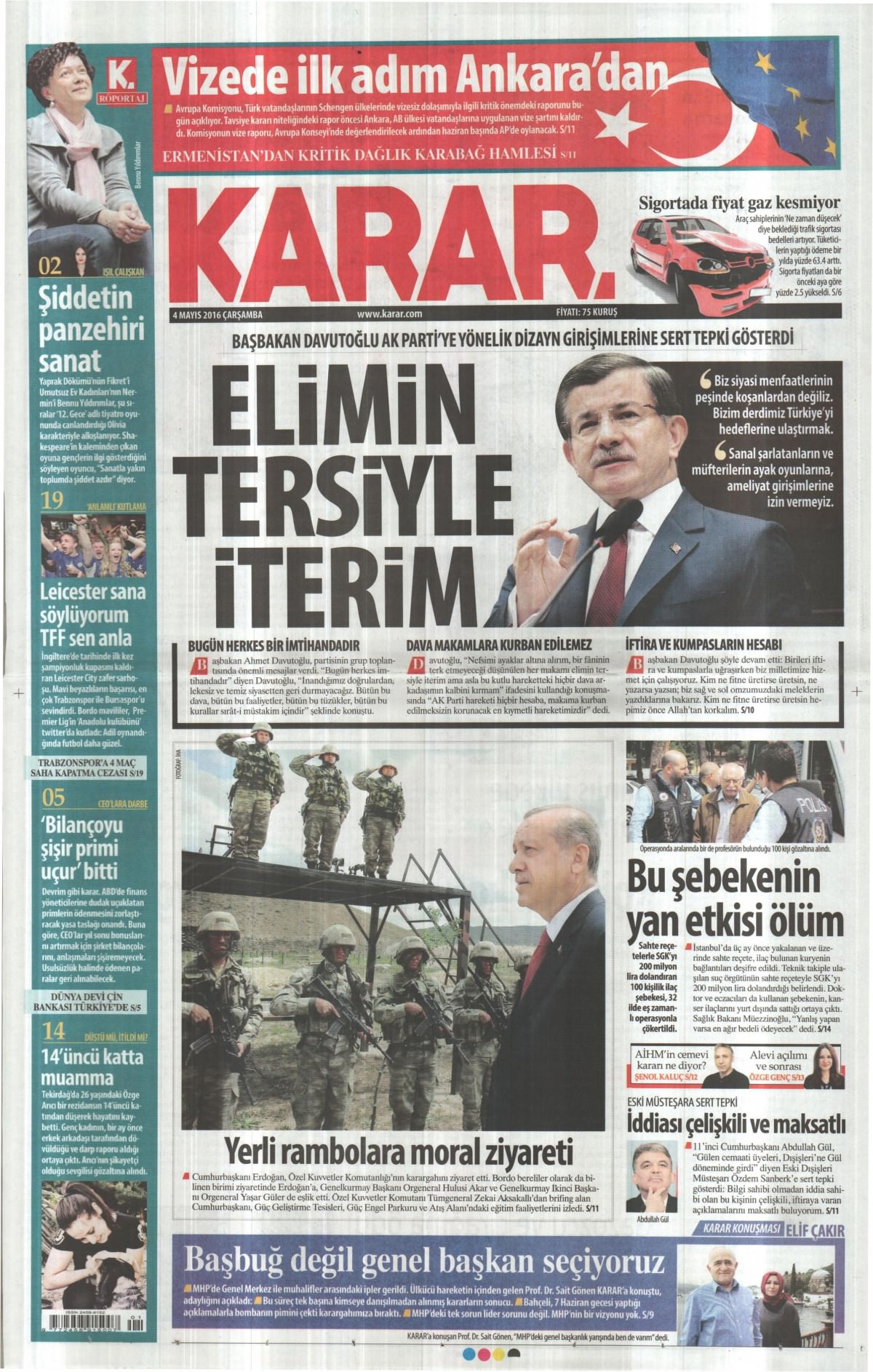 4 Mayıs 2016 gazete manşetleri - 771