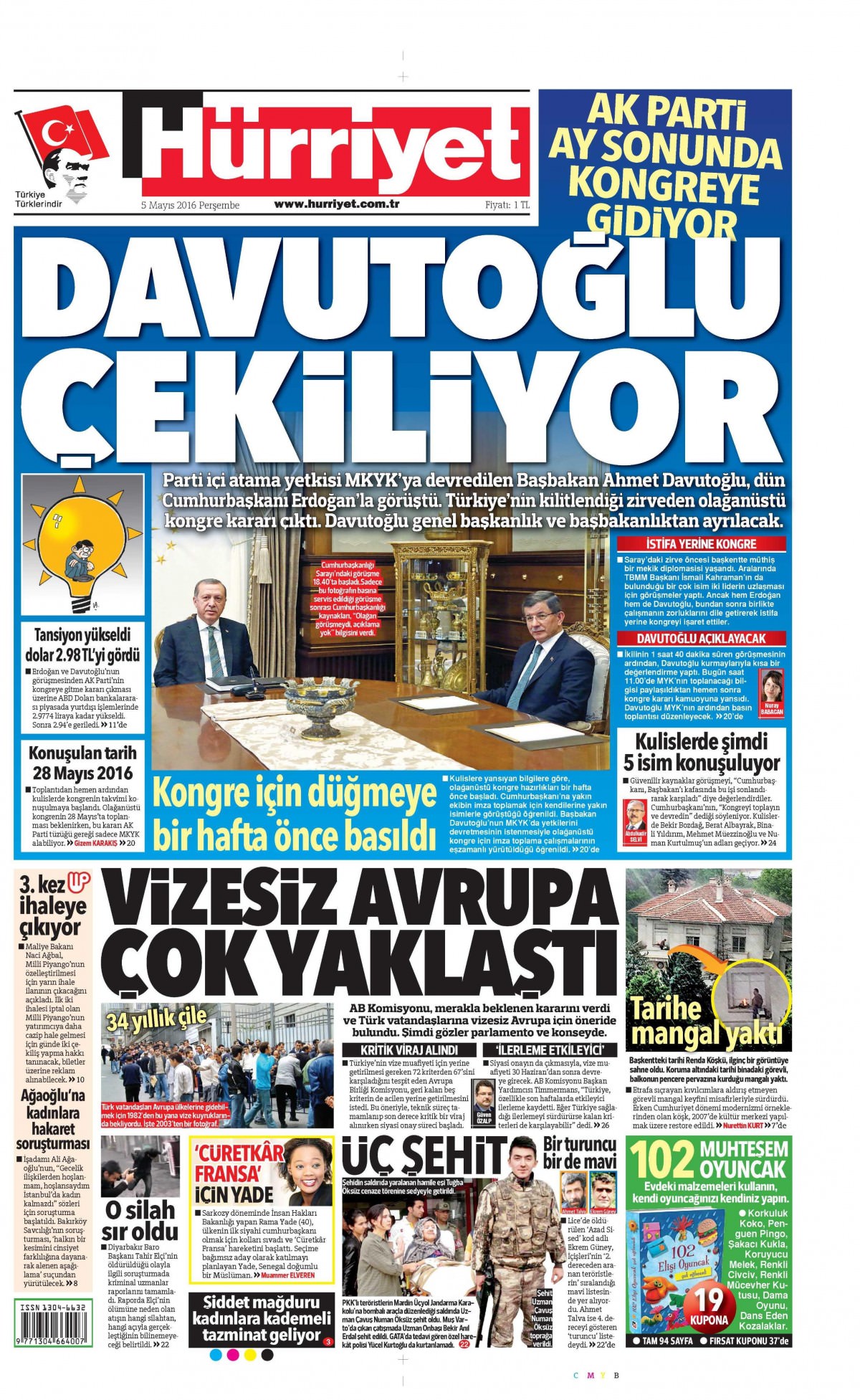 5 Mayıs 2016 gazete manşetleri - 603