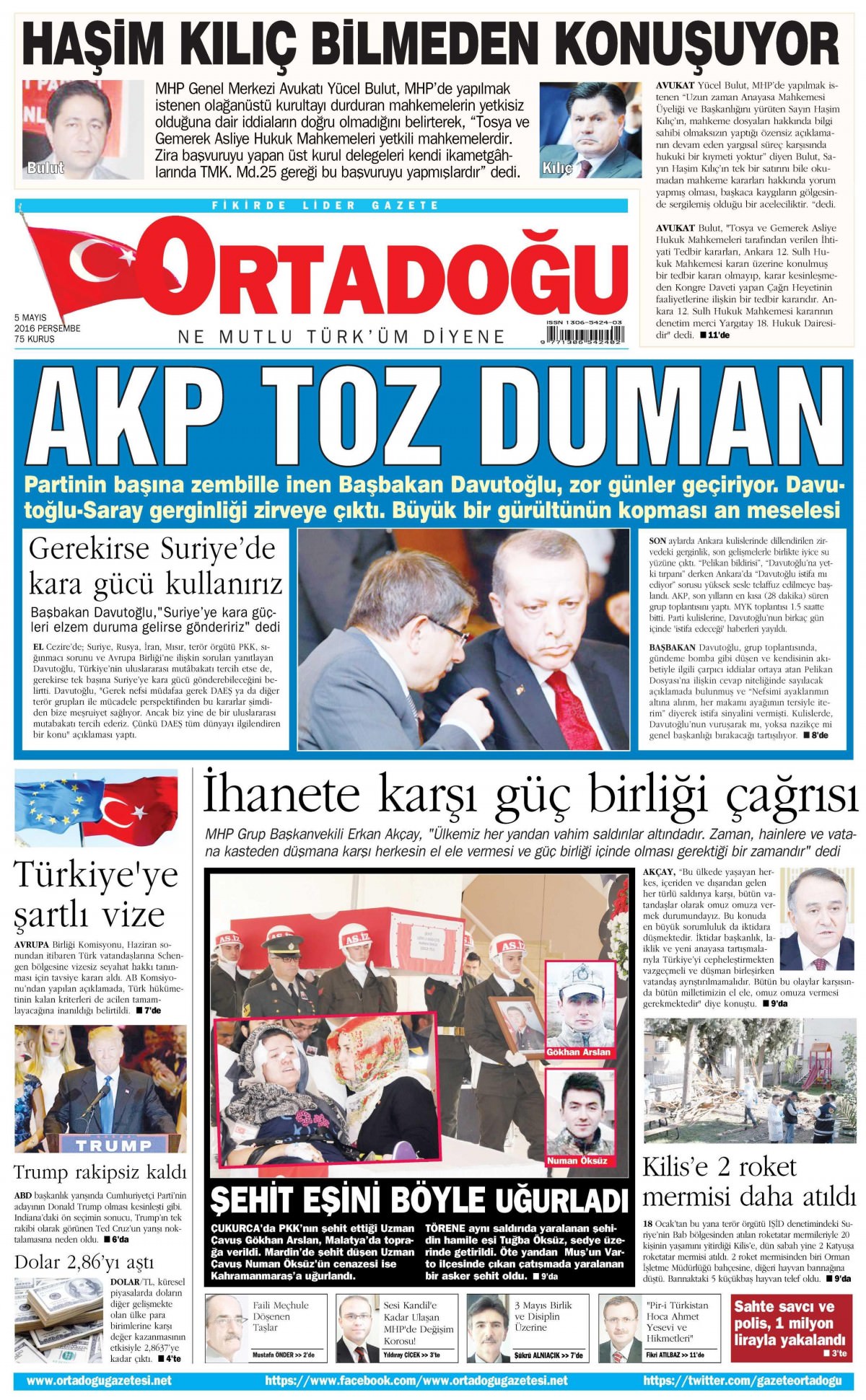 5 Mayıs 2016 gazete manşetleri - 694