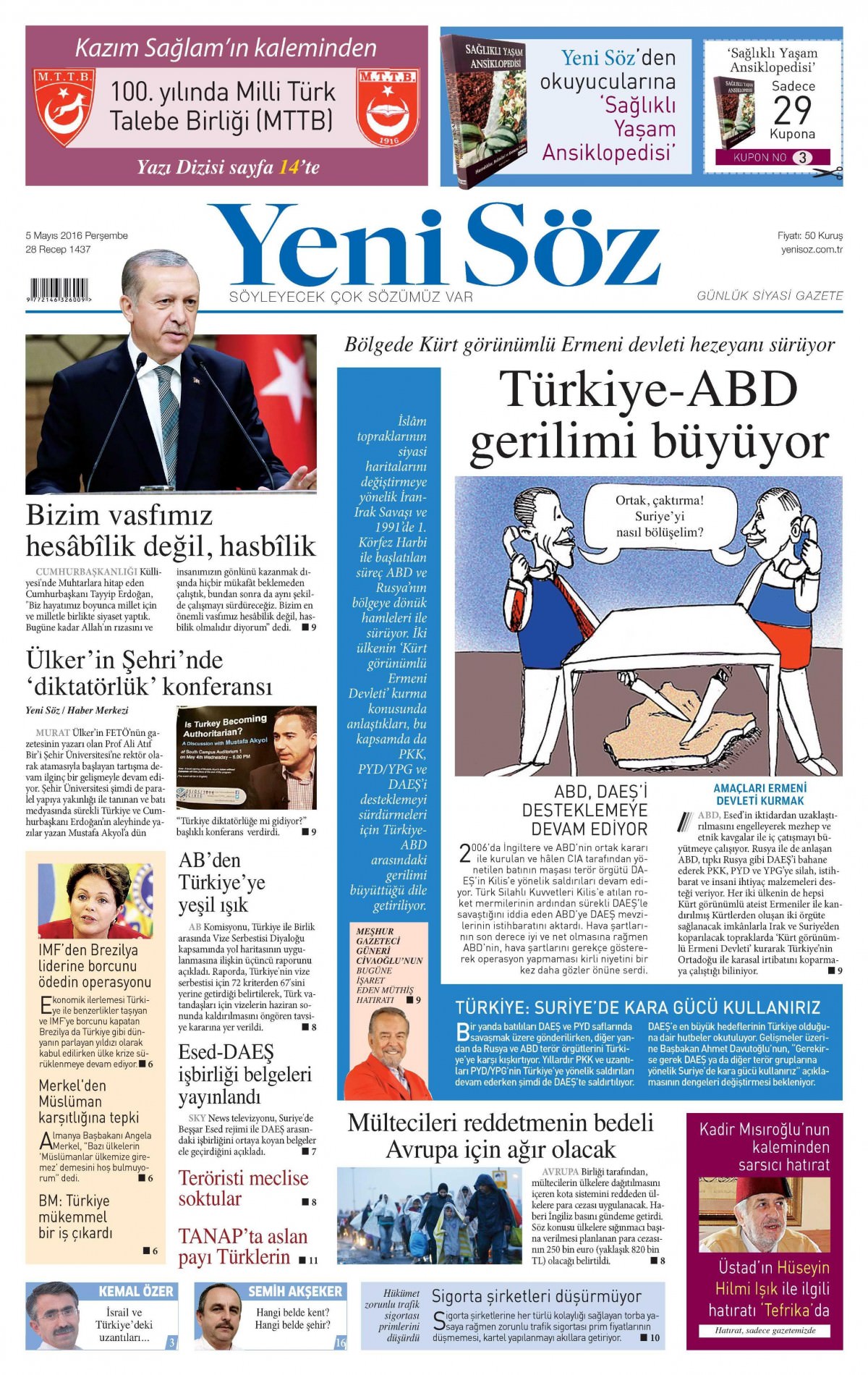 5 Mayıs 2016 gazete manşetleri - 779