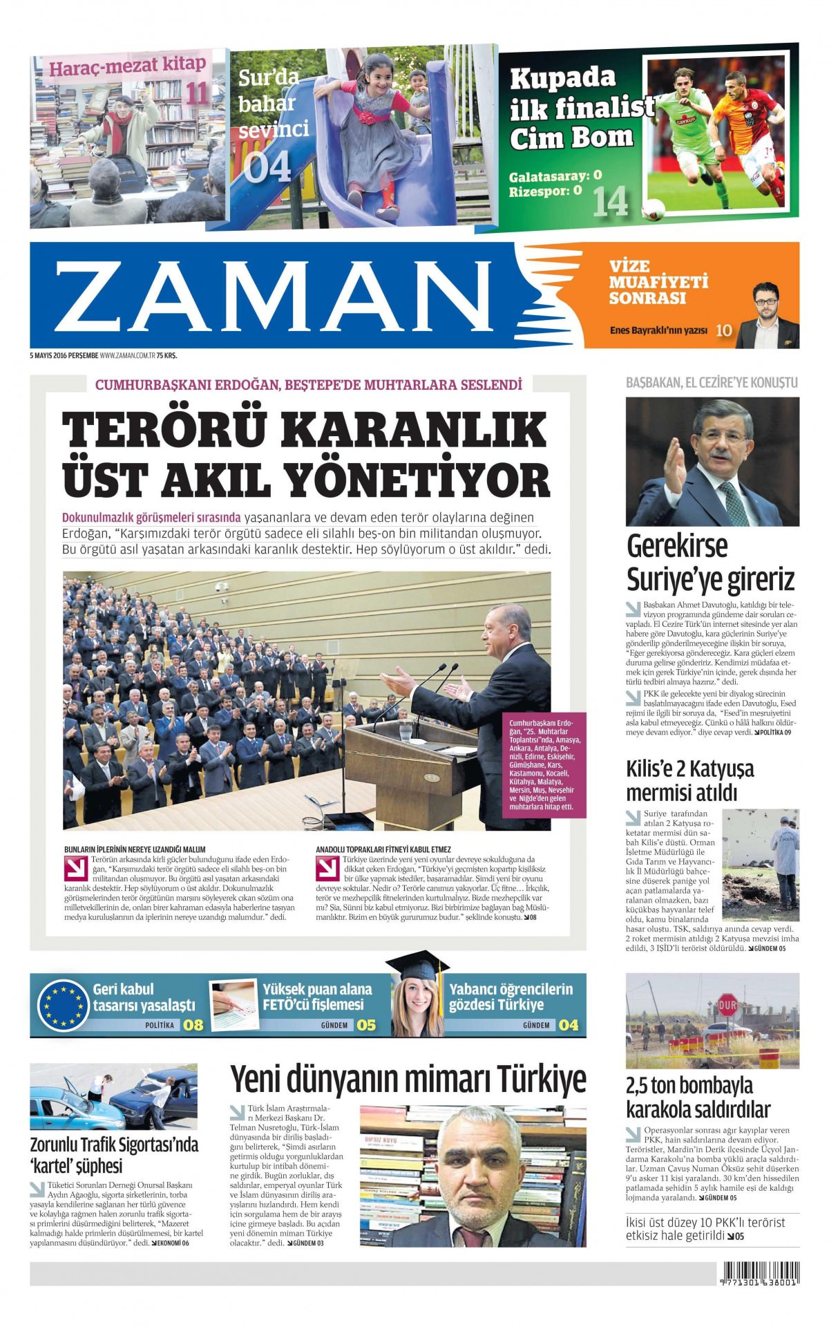 5 Mayıs 2016 gazete manşetleri - 677