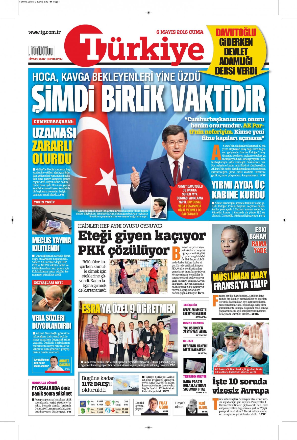 6 Mayıs 2016 gazete manşetleri - 24