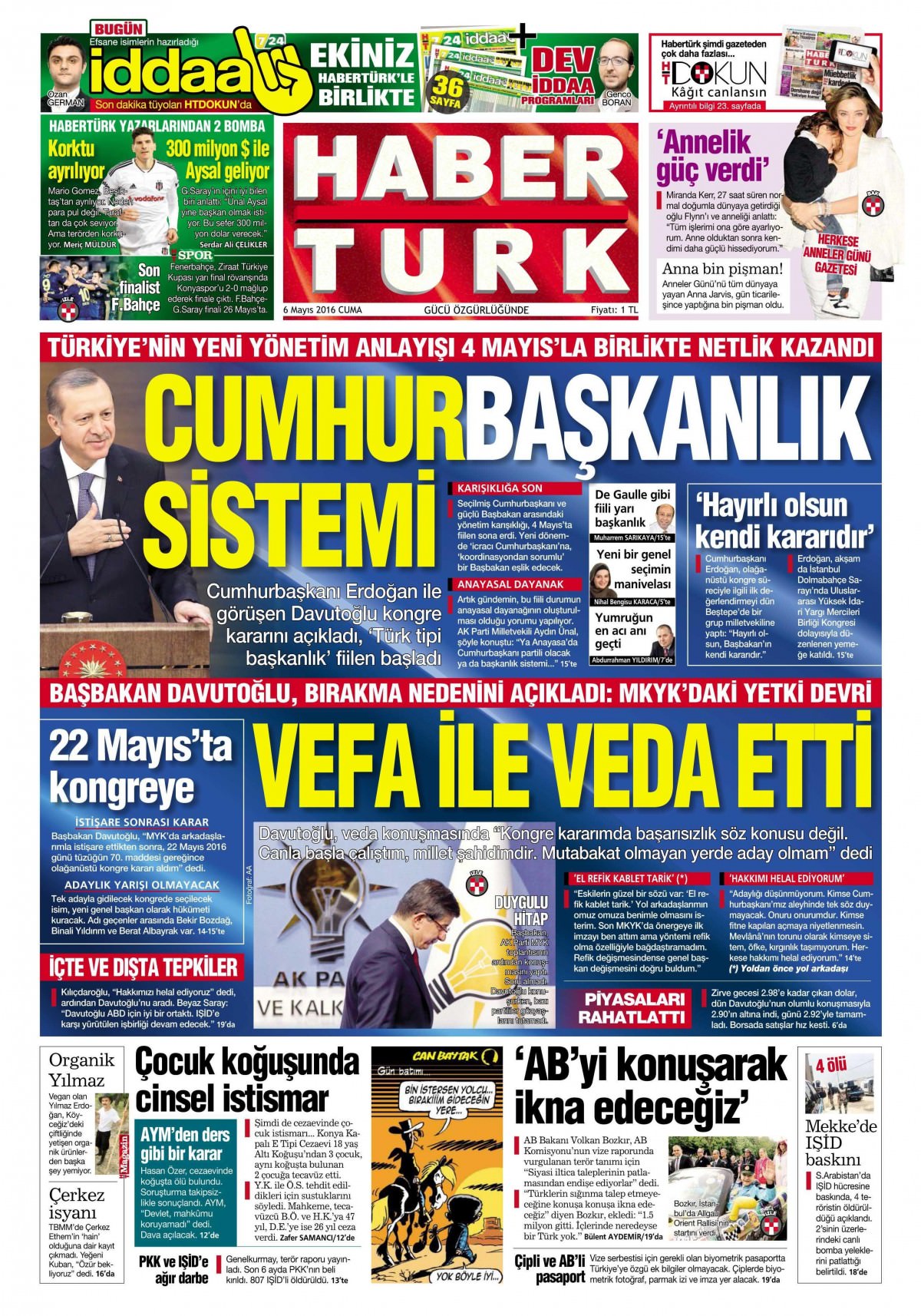 6 Mayıs 2016 gazete manşetleri - 25