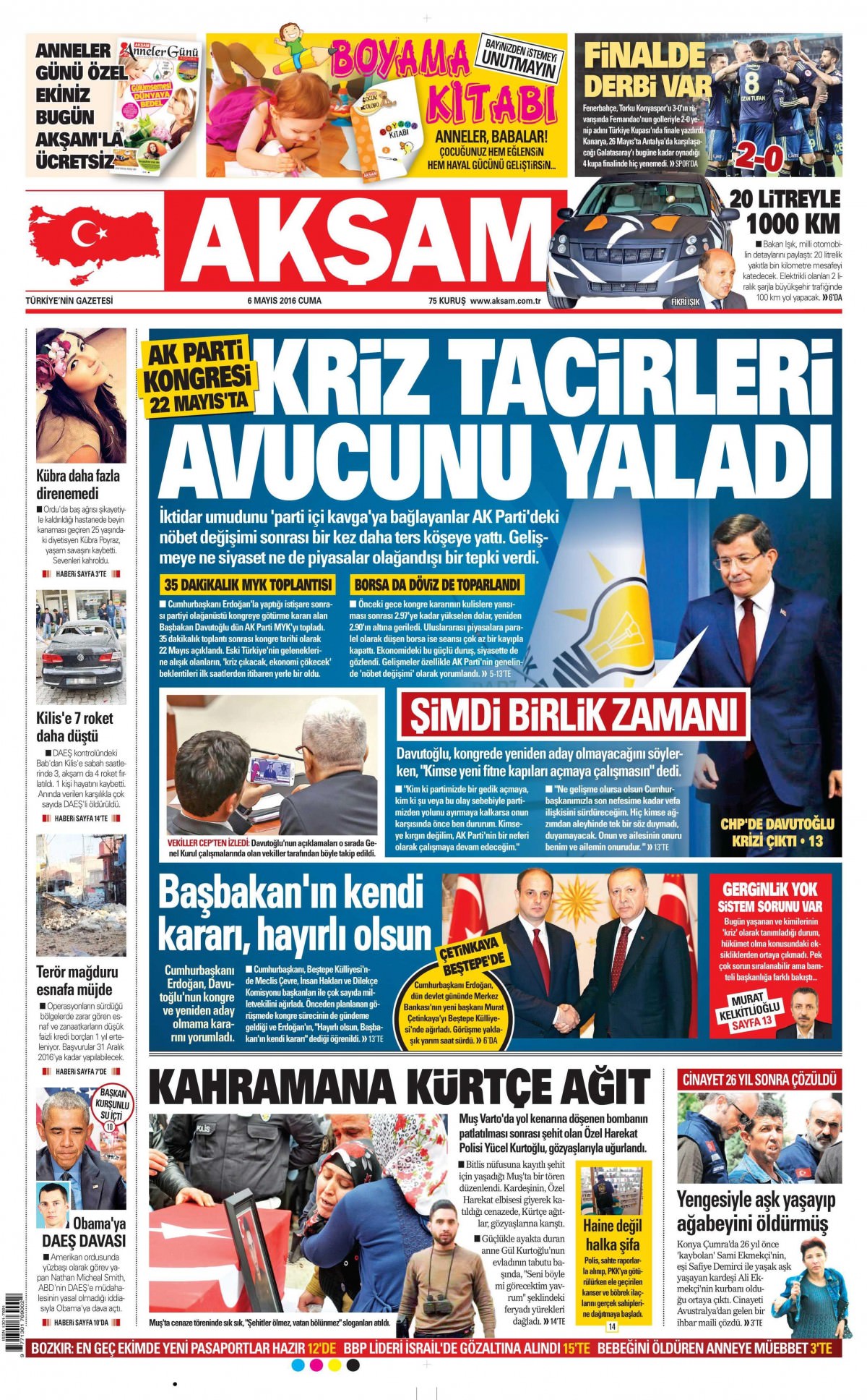 6 Mayıs 2016 gazete manşetleri - 27