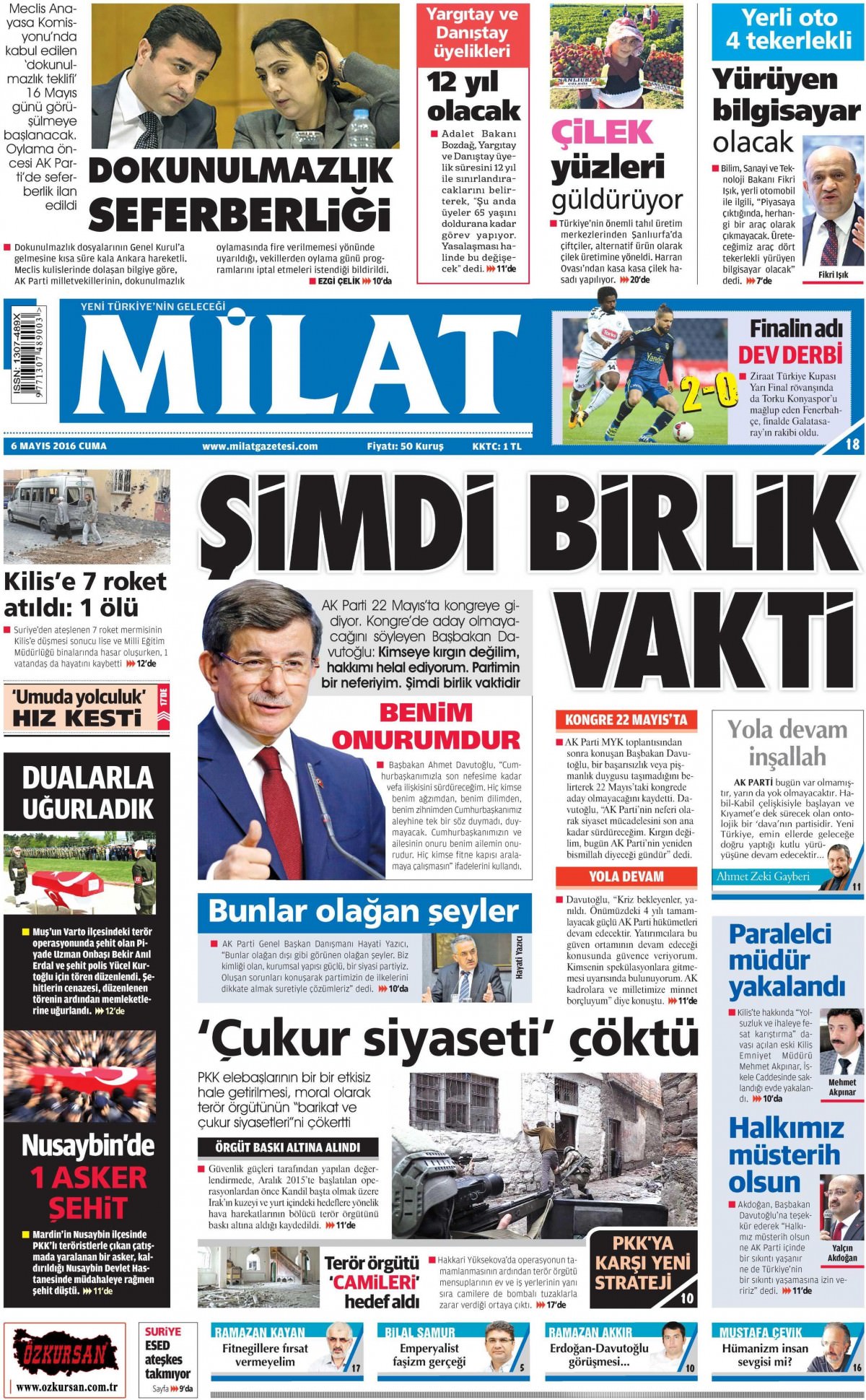 6 Mayıs 2016 gazete manşetleri - 28