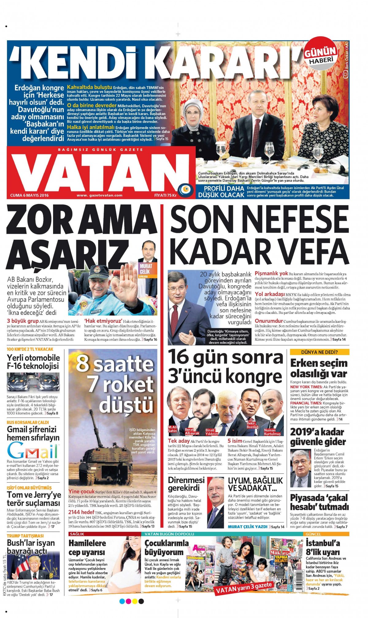 6 Mayıs 2016 gazete manşetleri - 12