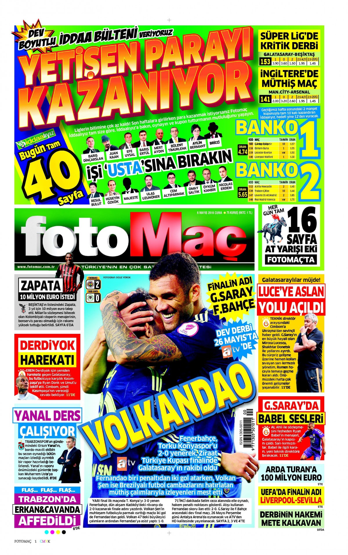 6 Mayıs 2016 gazete manşetleri - 8