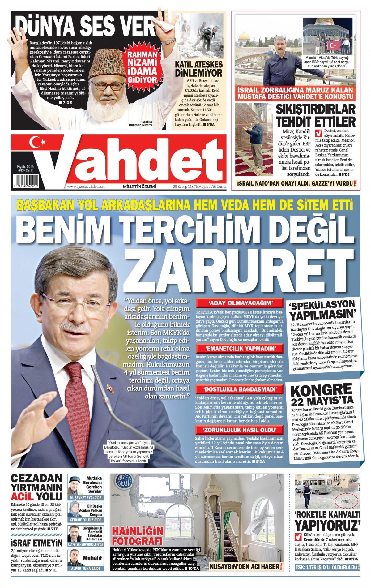 6 Mayıs 2016 gazete manşetleri - 16