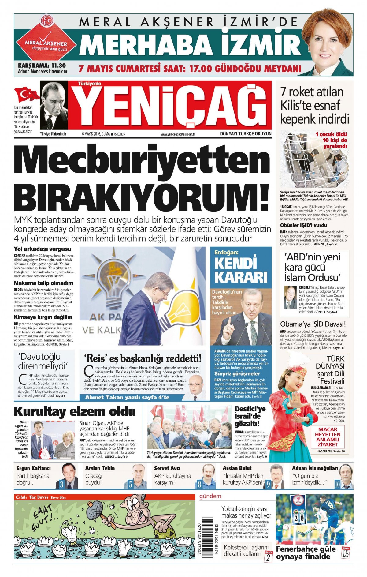 6 Mayıs 2016 gazete manşetleri - 22