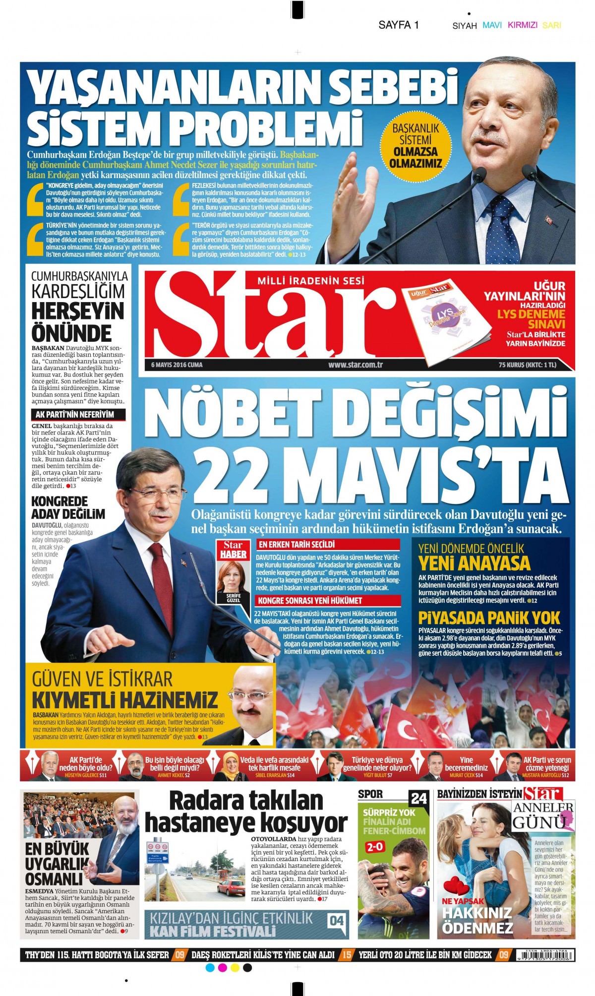 6 Mayıs 2016 gazete manşetleri - 15