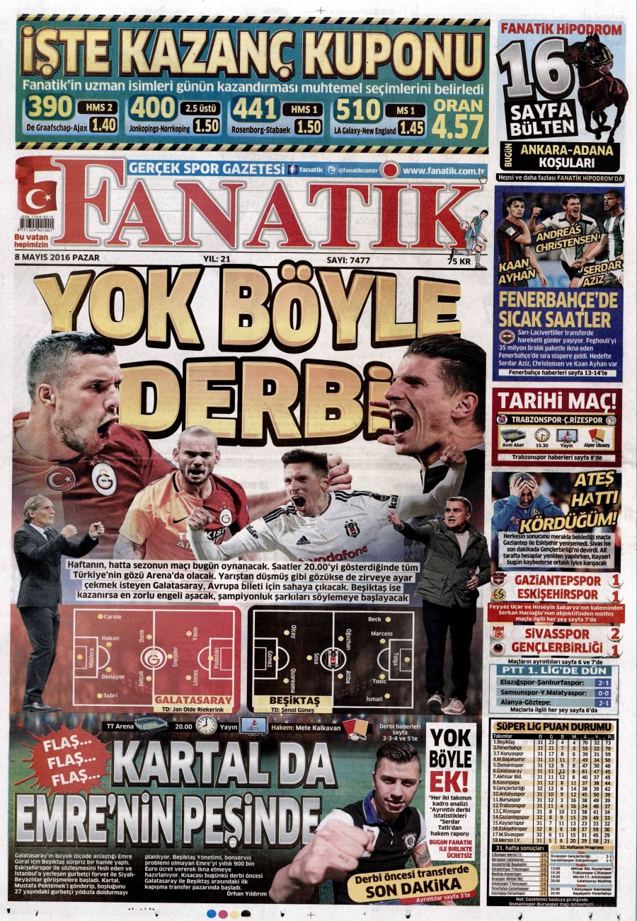 8 Mayıs 2016 gazete manşetleri - 609