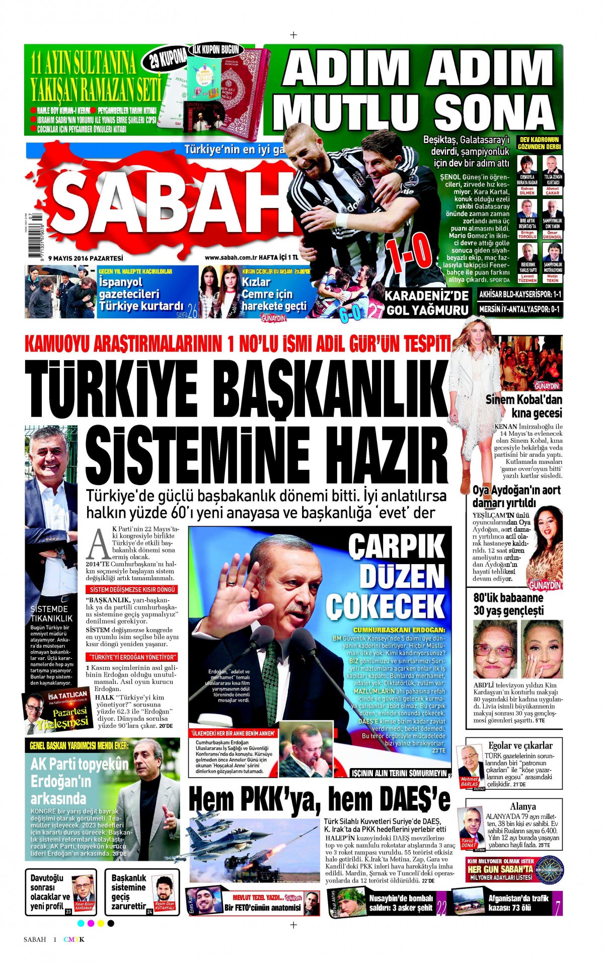 9 Mayıs 2016 gazete manşetleri - 673