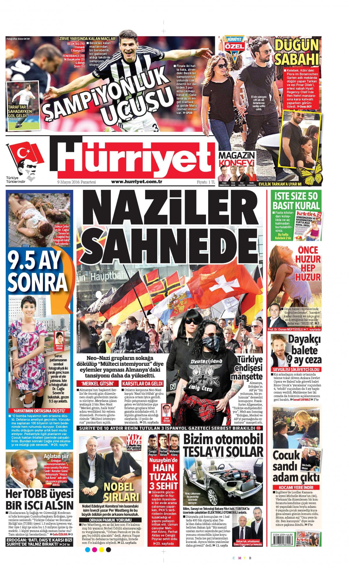 9 Mayıs 2016 gazete manşetleri - 729