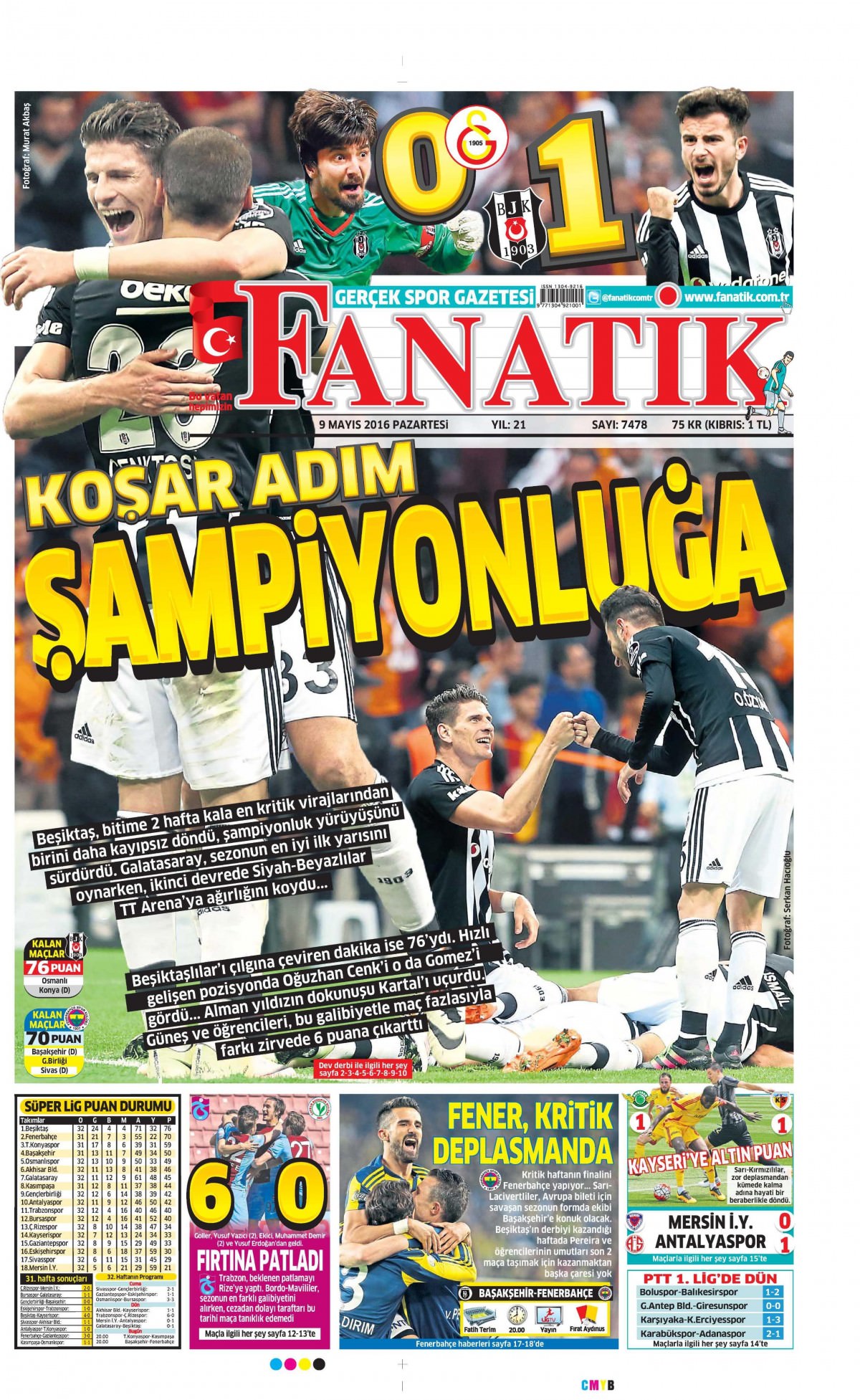 9 Mayıs 2016 gazete manşetleri - 819