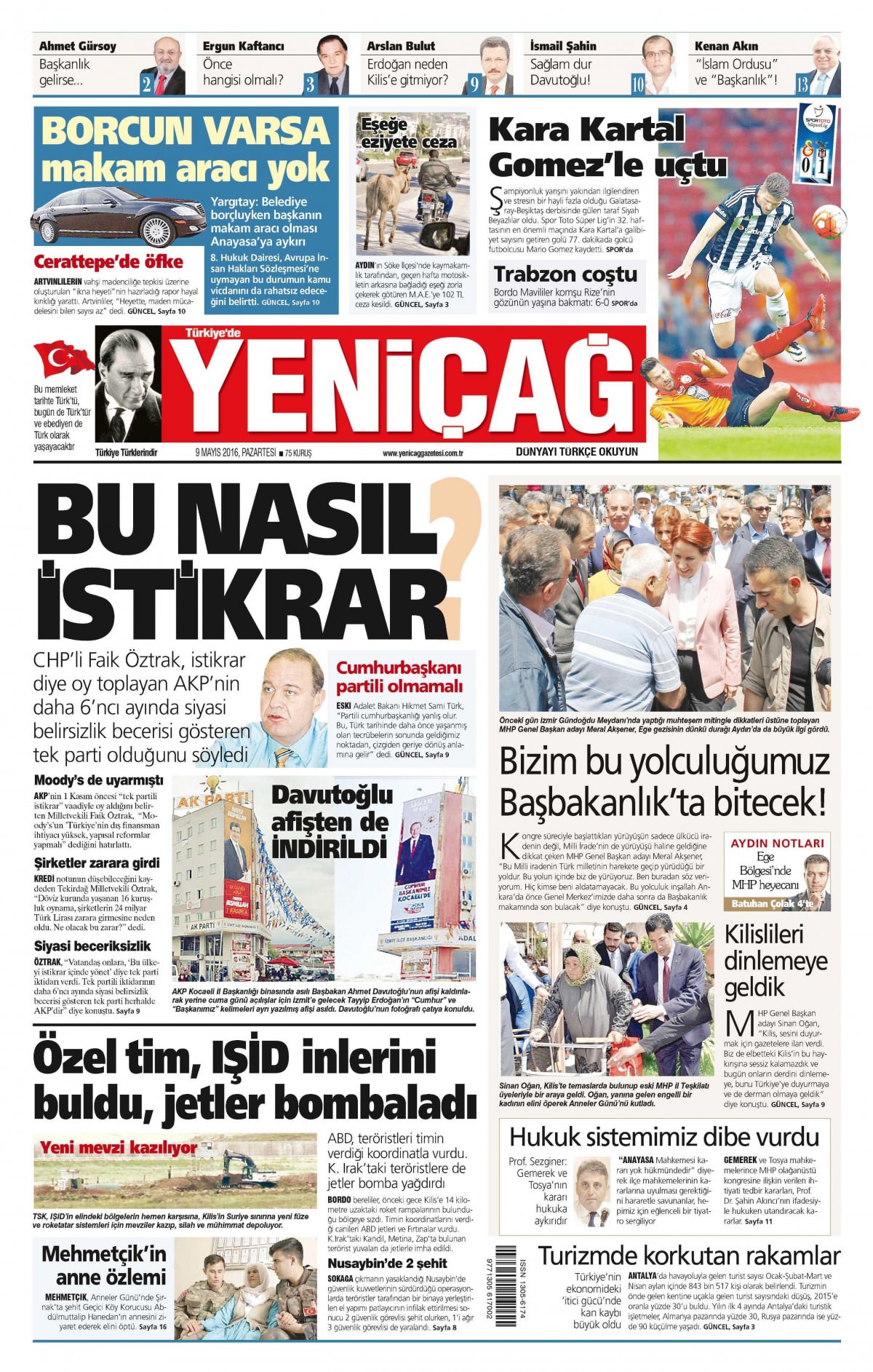 9 Mayıs 2016 gazete manşetleri - 806